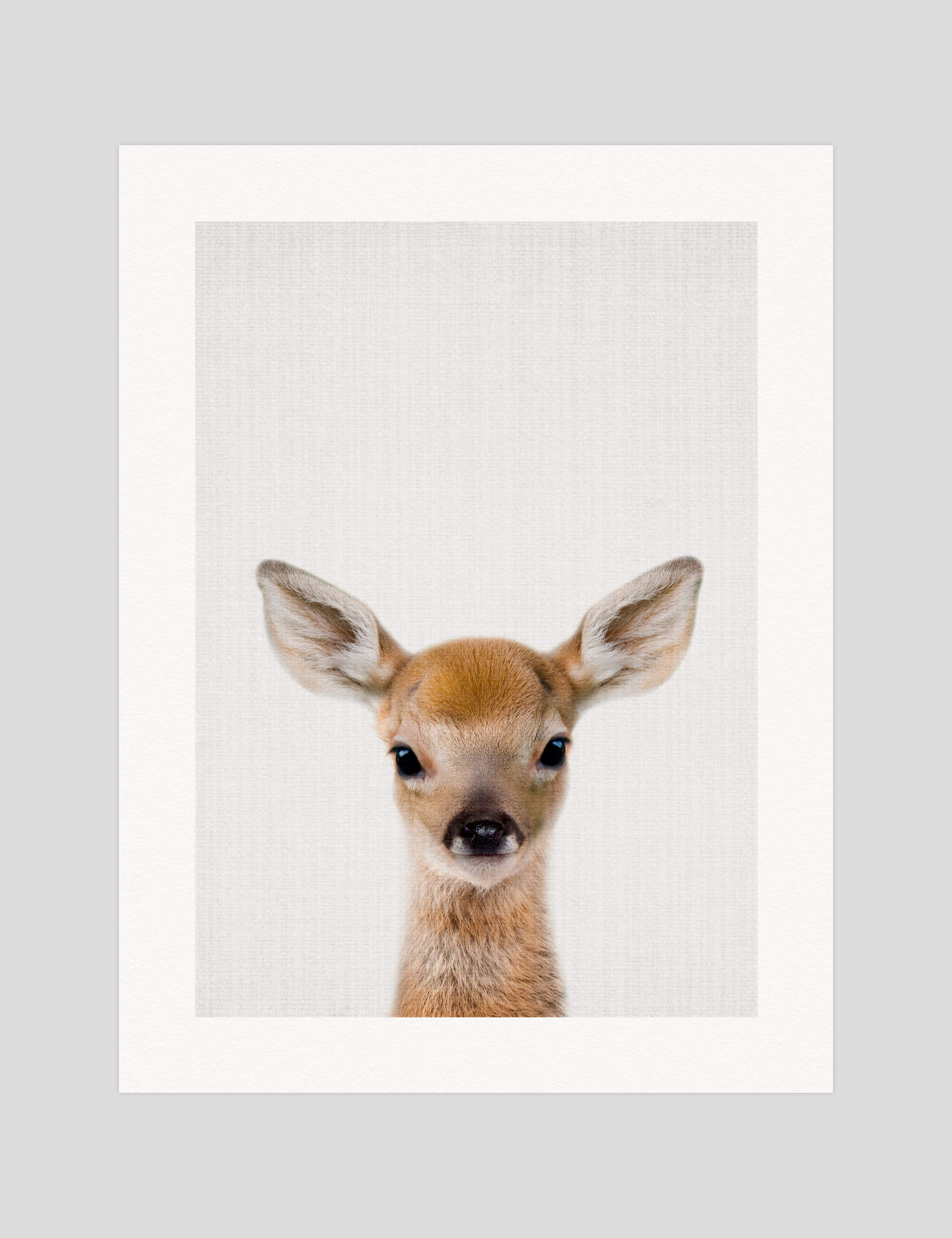 Lila & Lola Woodland Deer gallery quality art print produced using 100% cotton rag textured art paper and pigment based archival inks in New Zealand.