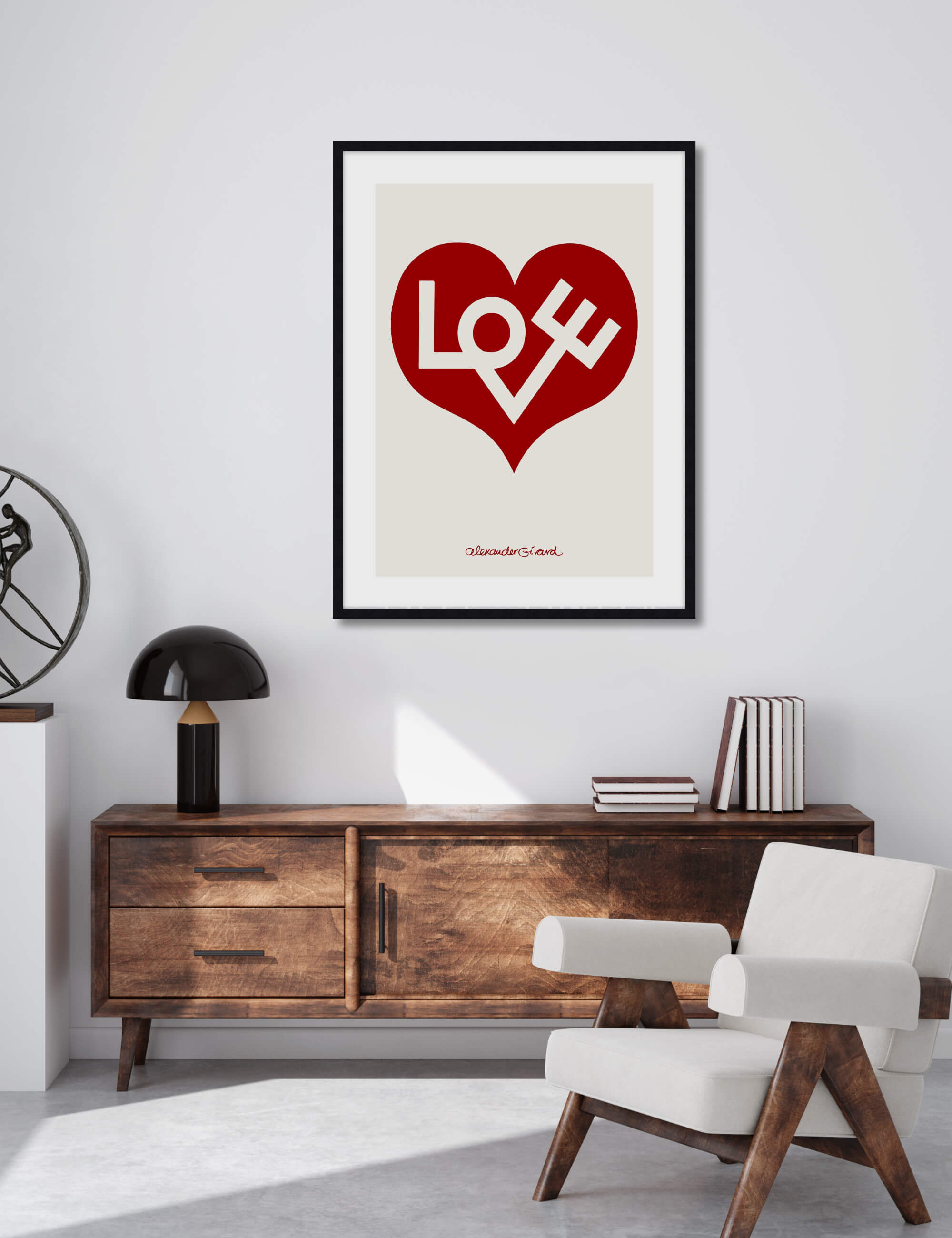 Love by Alexander Girard Wall Art for Living Room