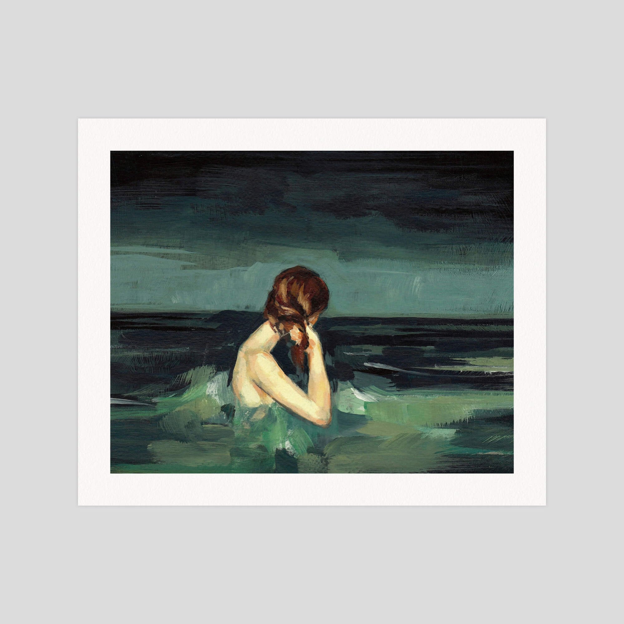 Clare Elsaesser Married To The Sea (Landscape) gallery quality art print produced using 100% cotton rag textured art paper and pigment based archival inks in New Zealand.