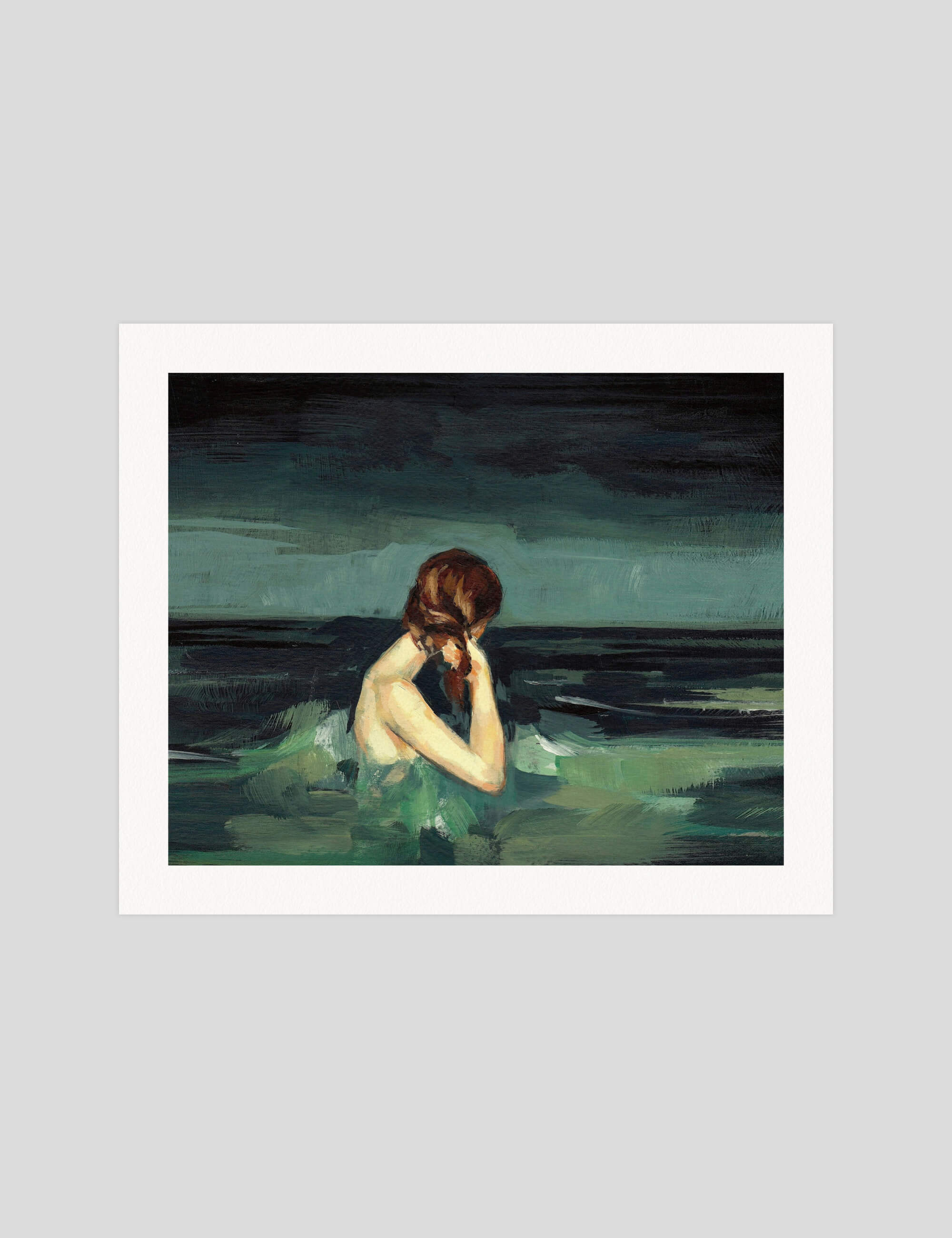 Clare Elsaesser Married To The Sea (Landscape) gallery quality art print produced using 100% cotton rag textured art paper and pigment based archival inks in New Zealand.