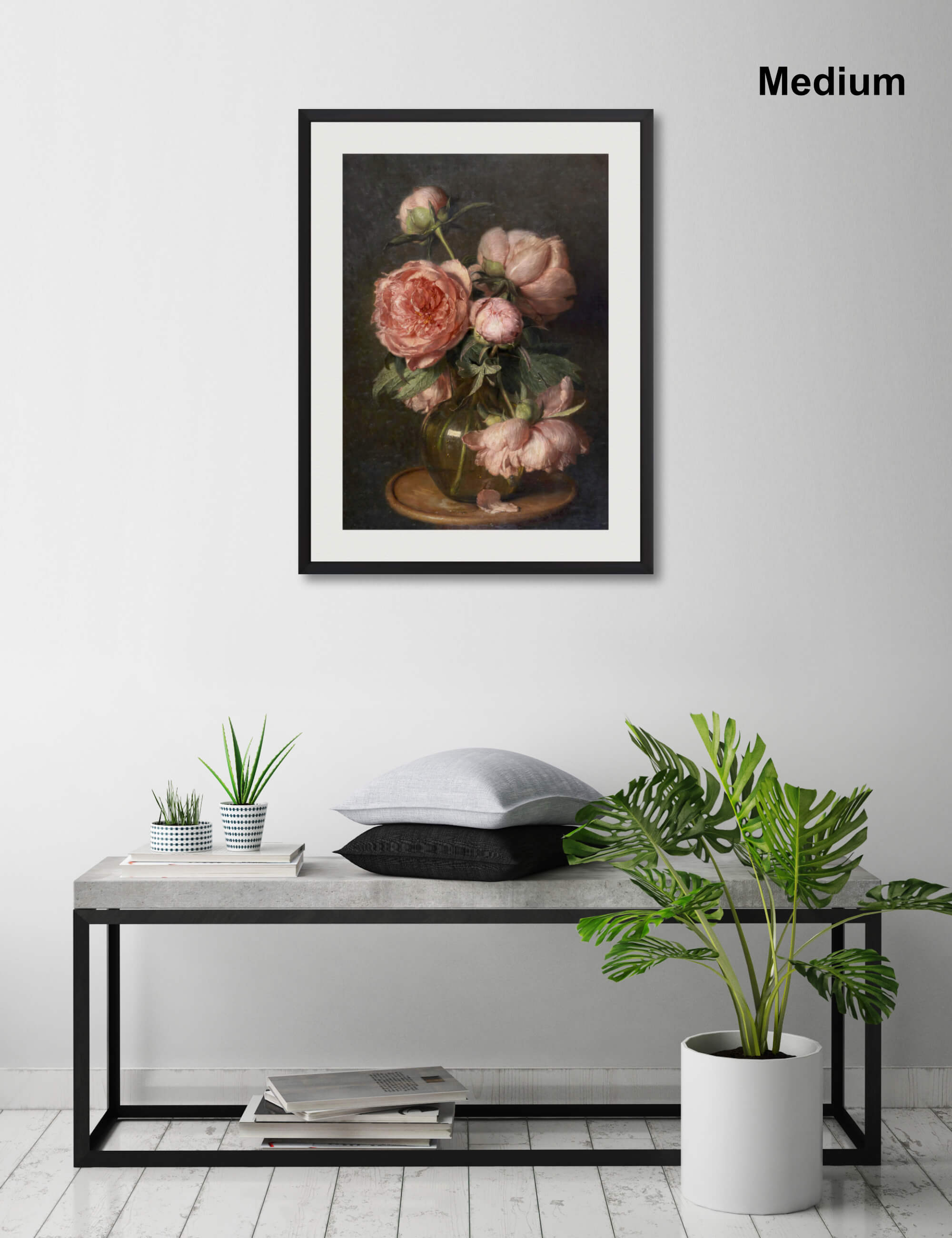 Peonies in a Round Glass Vase by Henri Fantin-Latour Wall Art for Living Room