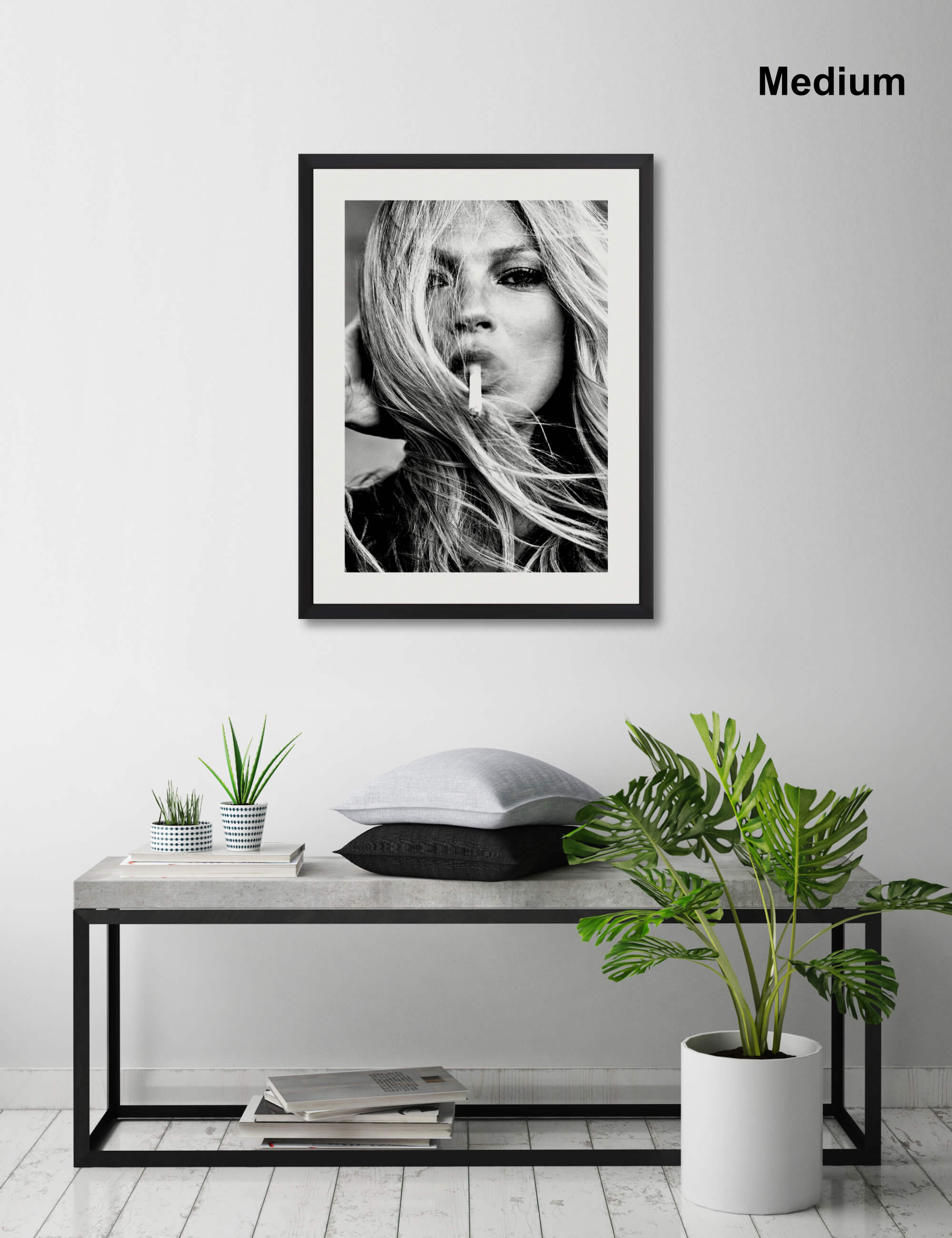 Kate Moss Smoking Wall Art for Living Room