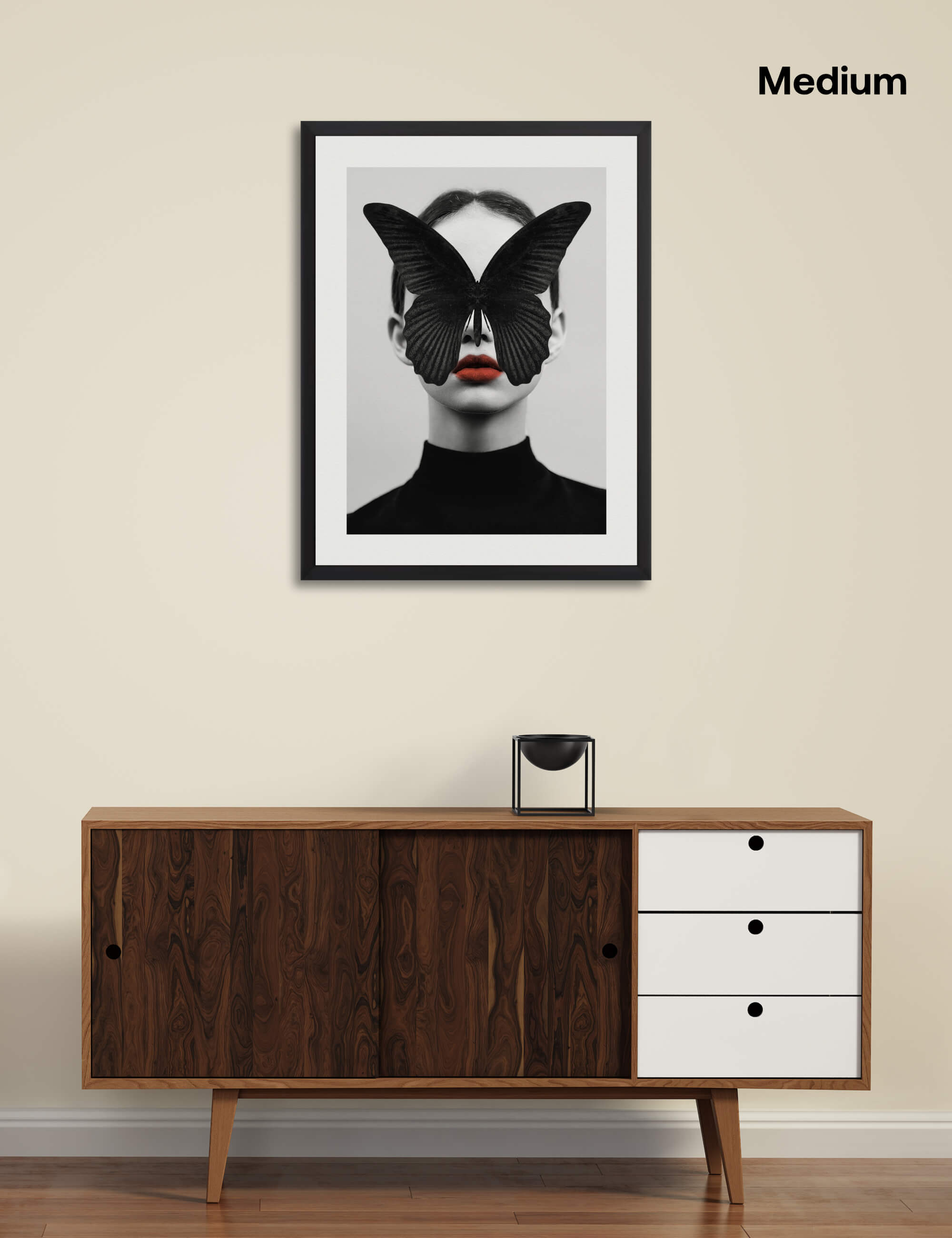 Black Butterfly by Dada22 Wall Art for Living Room