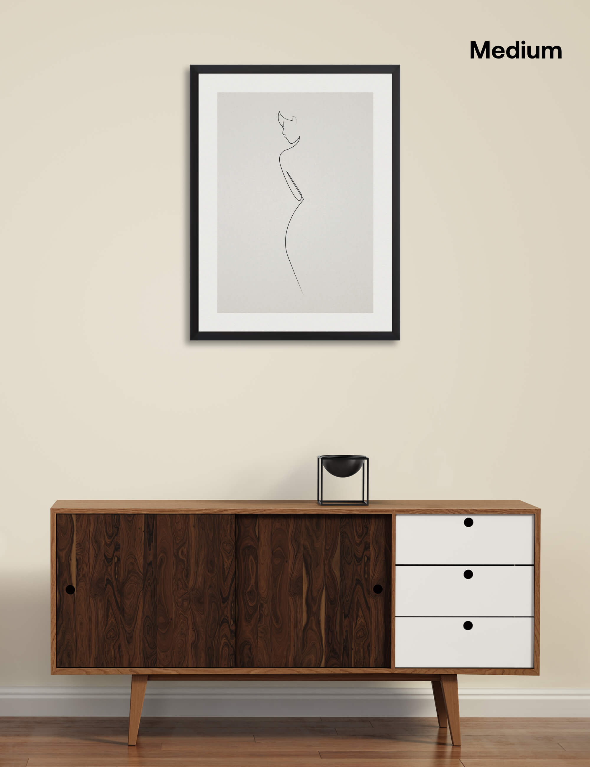 One Line Nude by Quibe Wall Art for Living Room