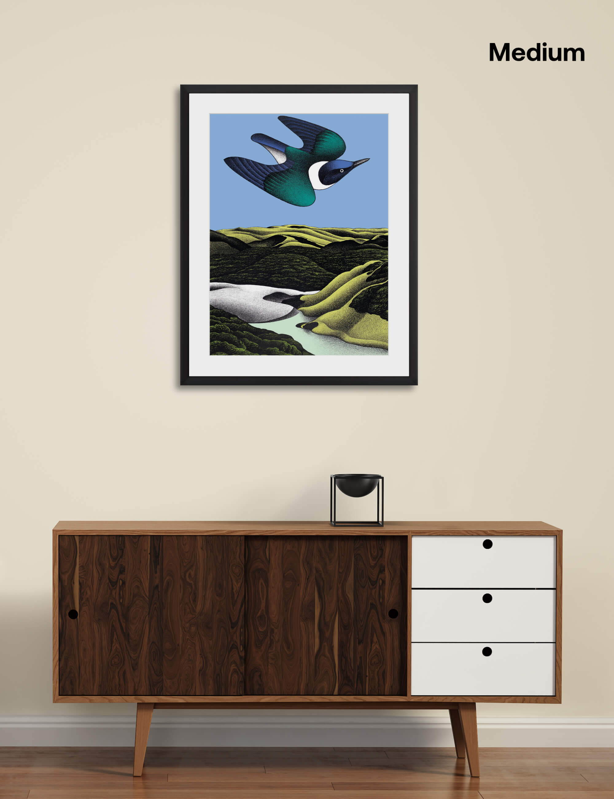 Swoop Of The Kotare by Don Binney Wall Art