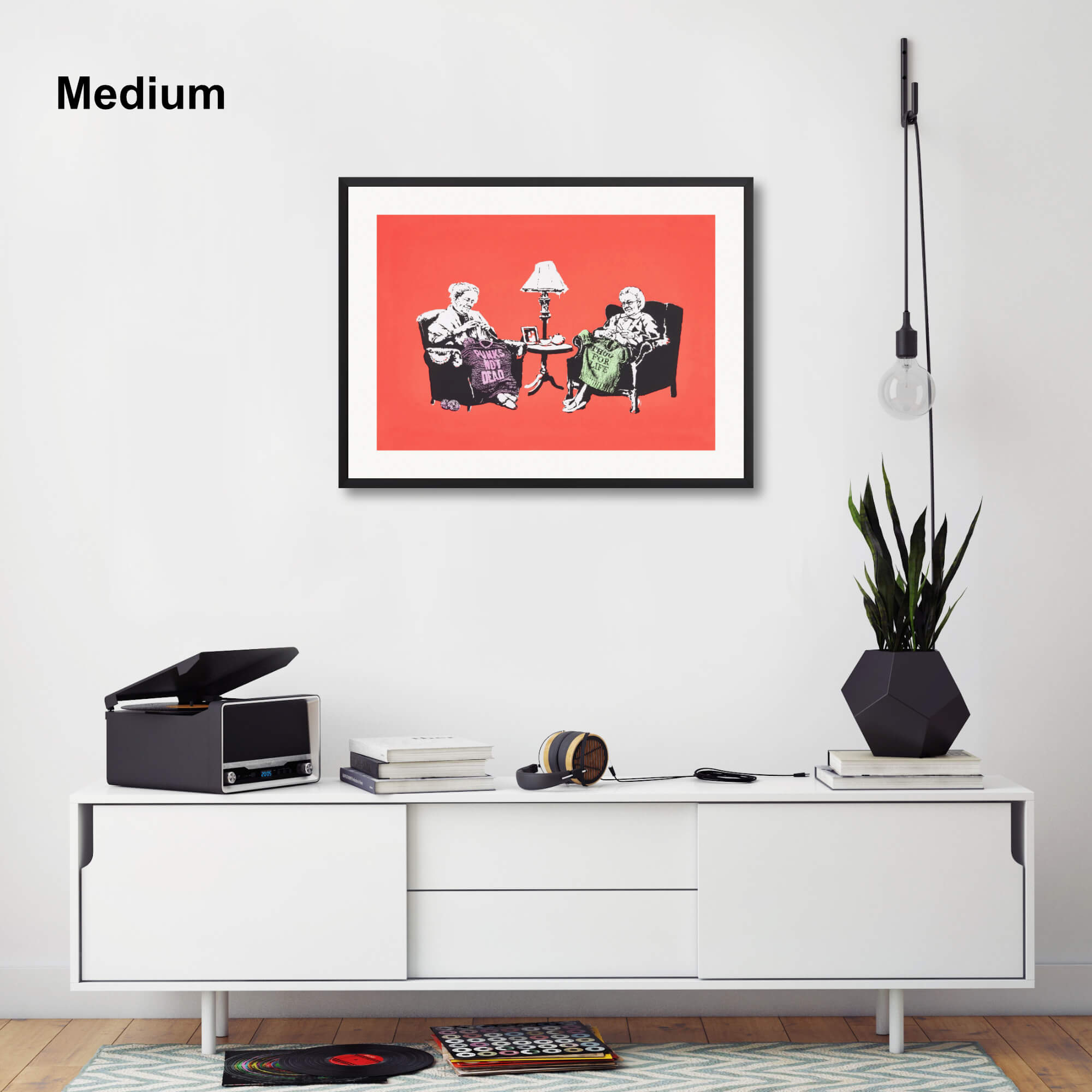 Grannies (Red) by Banksy Wall Art for Living Room