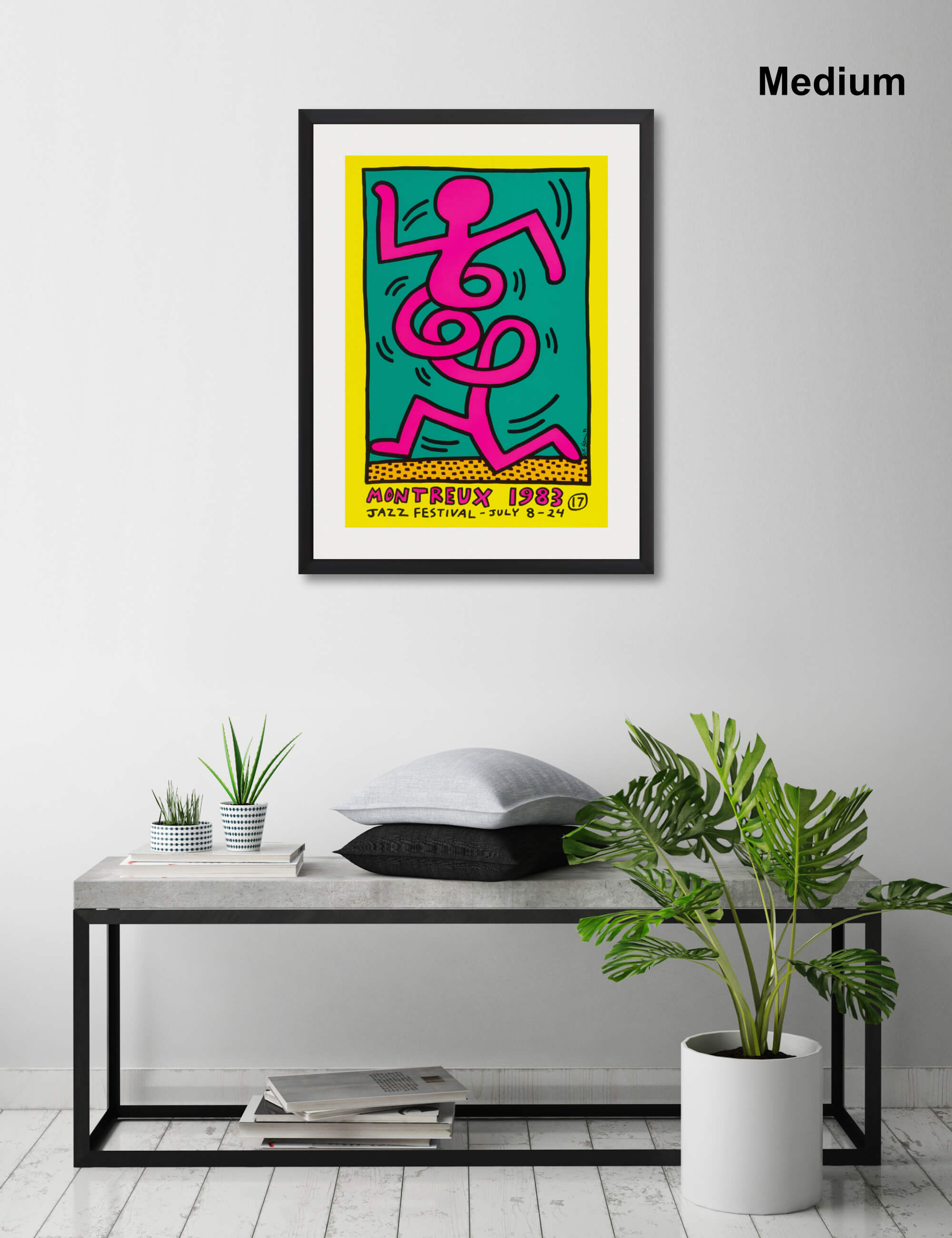 Montreux 1983 (Pink Man) Art Print by Keith Haring | Pop Motif