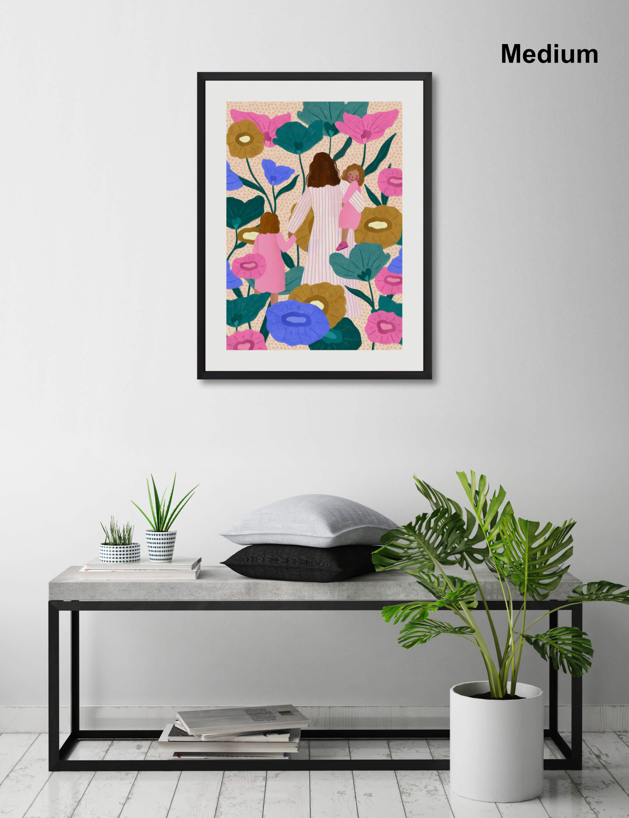 Mother and Daughters by Bea Müller Wall Art for Living Room