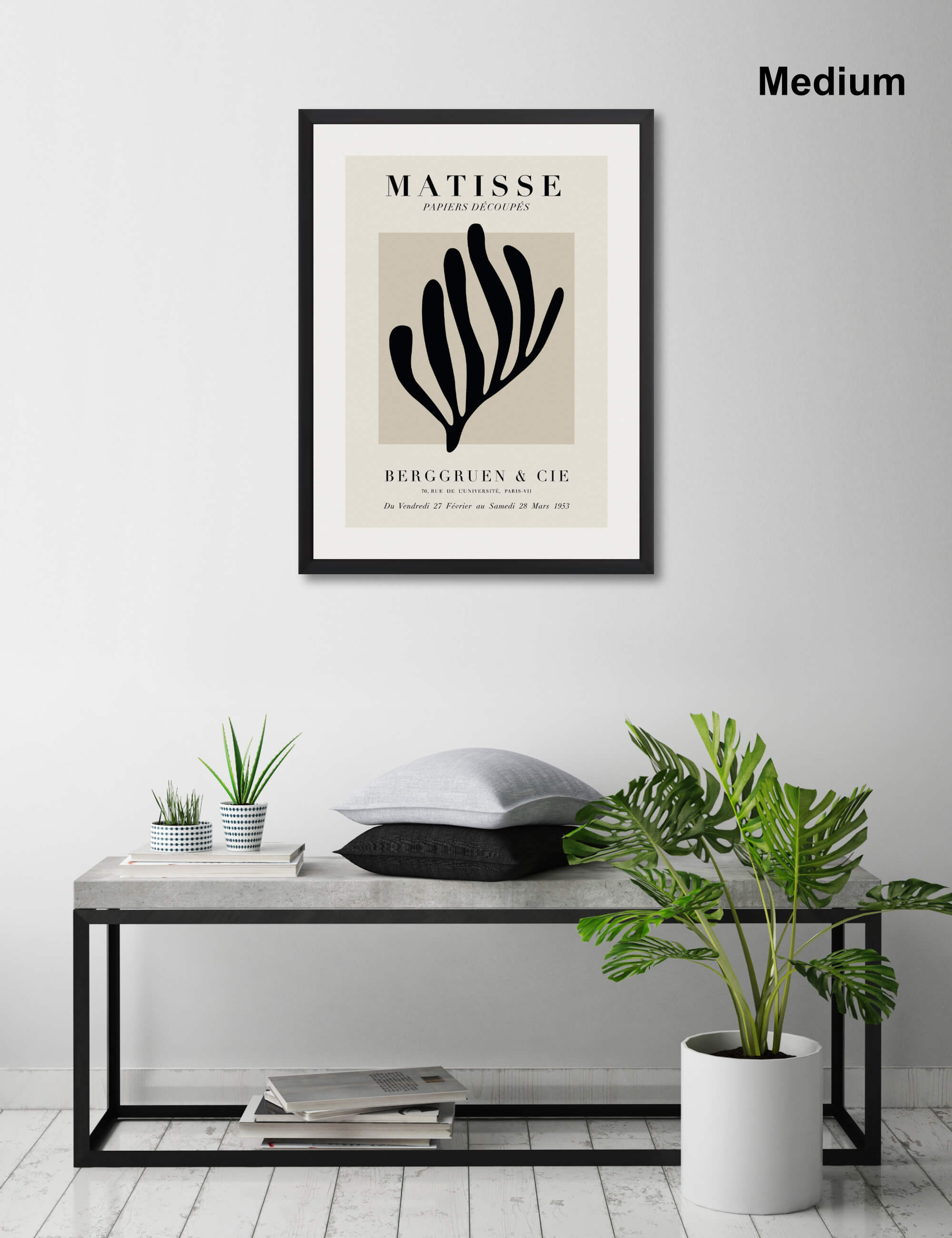 Papiers Decoupes Coral Silhouette by Henri Matisse Wall Art for Living Room