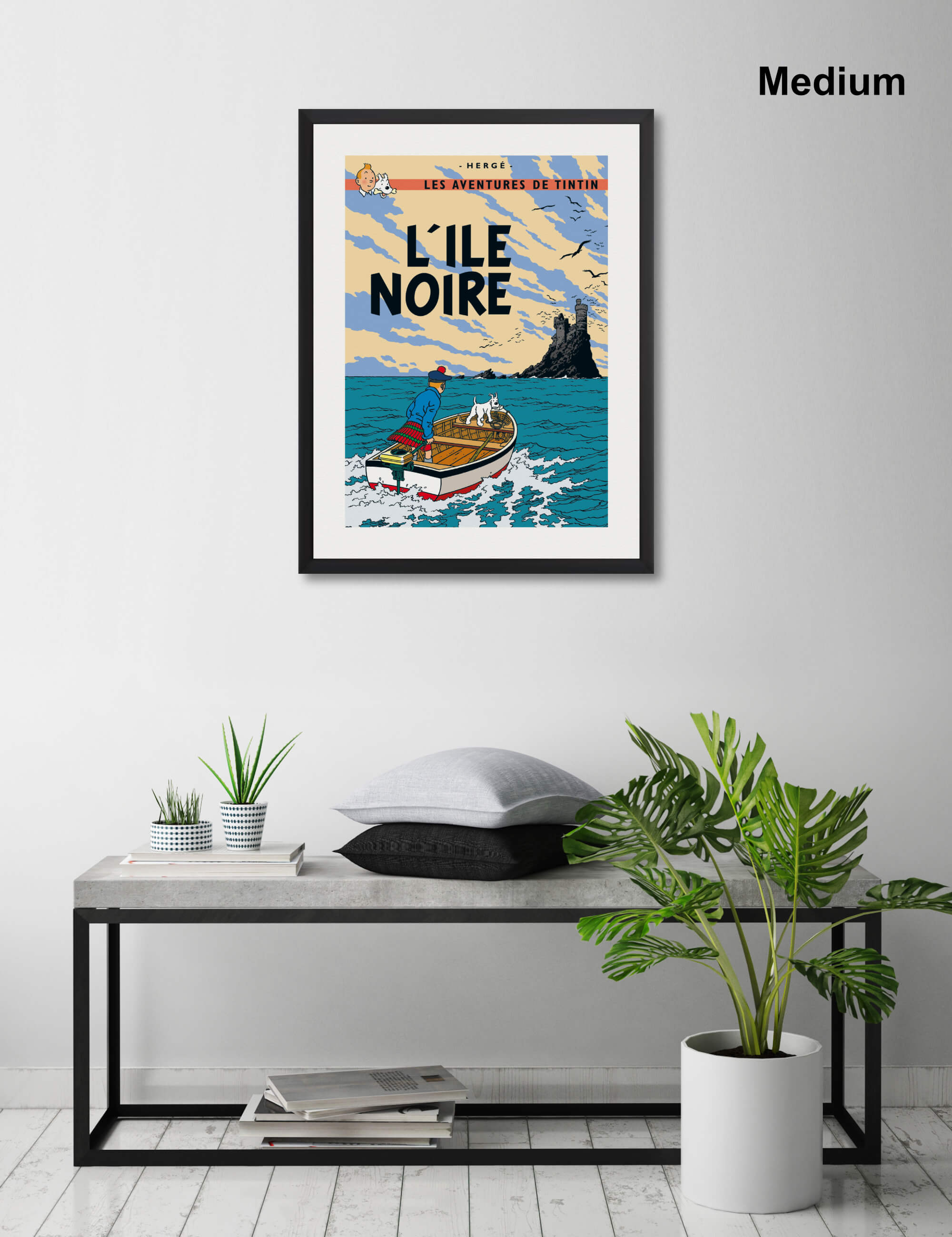 Tintin L'ile Noire Art Print by Herge | Pop Motif