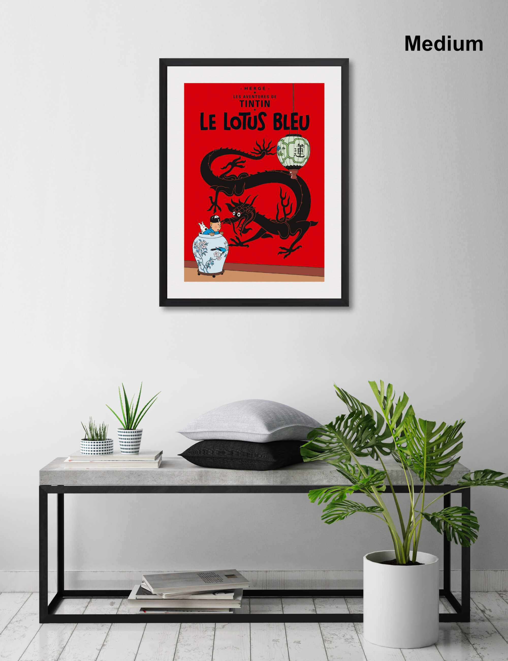 Tintin Le Lotus Bleu by Herge Wall Art for Living Room