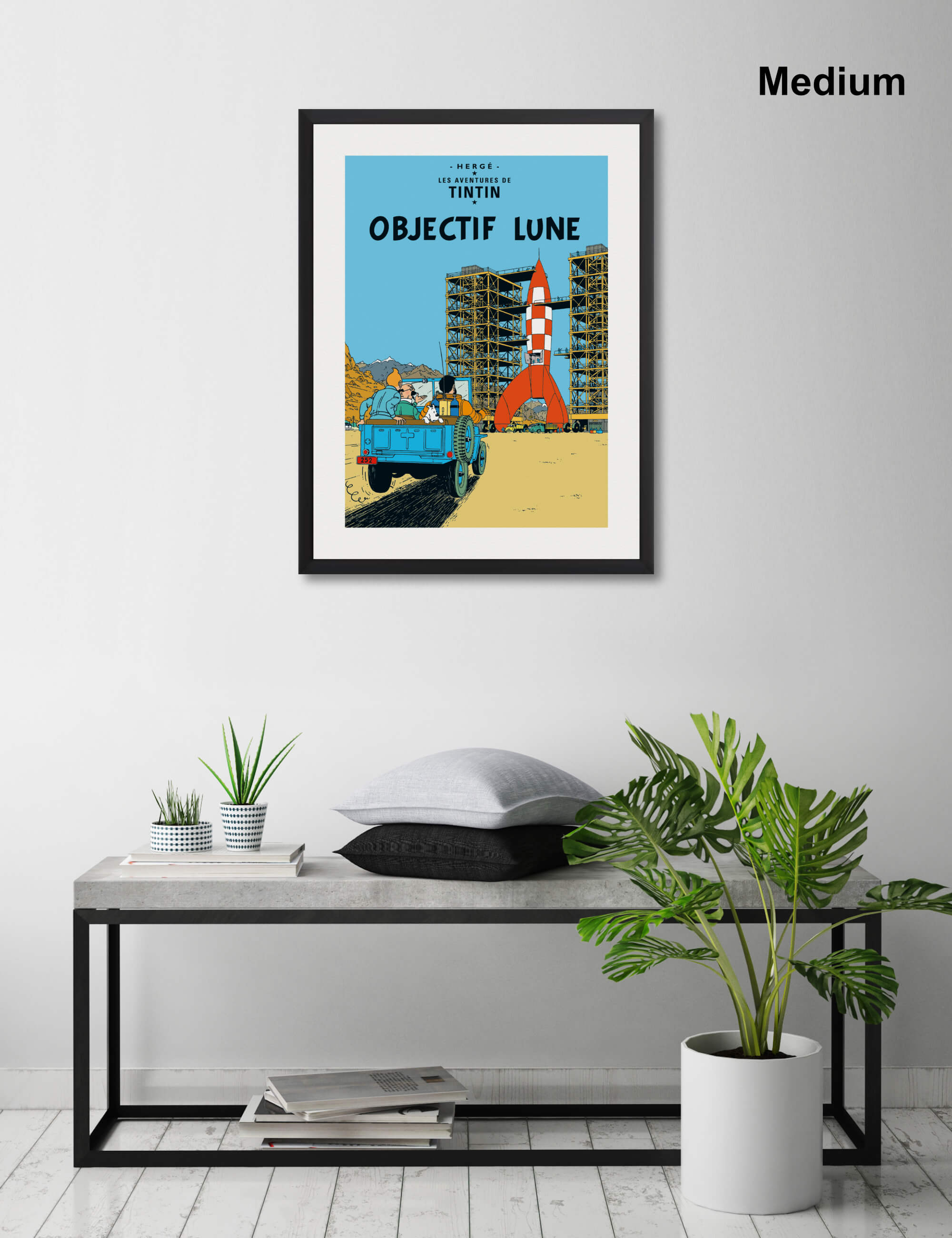 Tintin Objectif Lune by Herge Wall Art for Living Room
