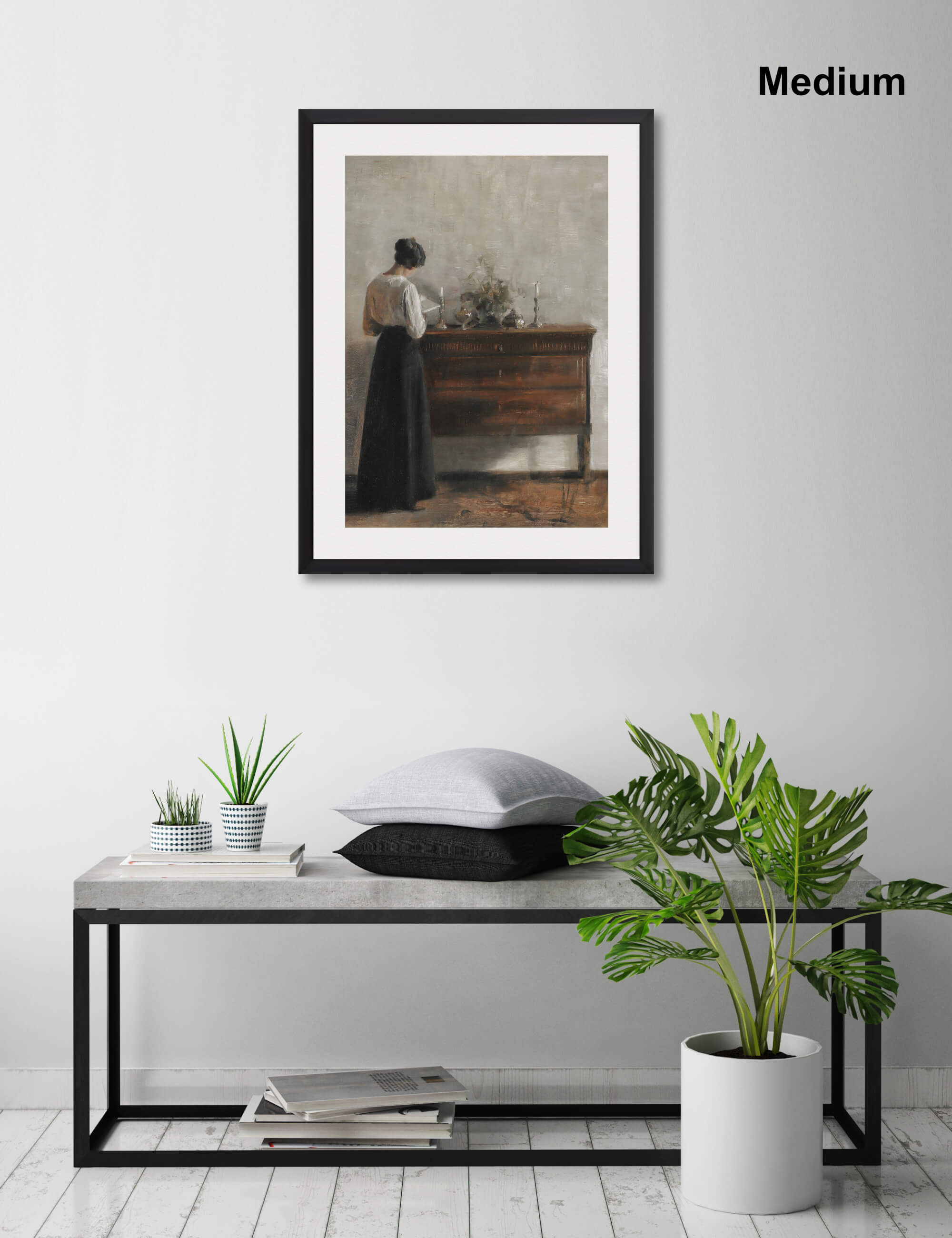 Woman Reading by Candlelight by Carl Holsoe Wall Art for Living Room