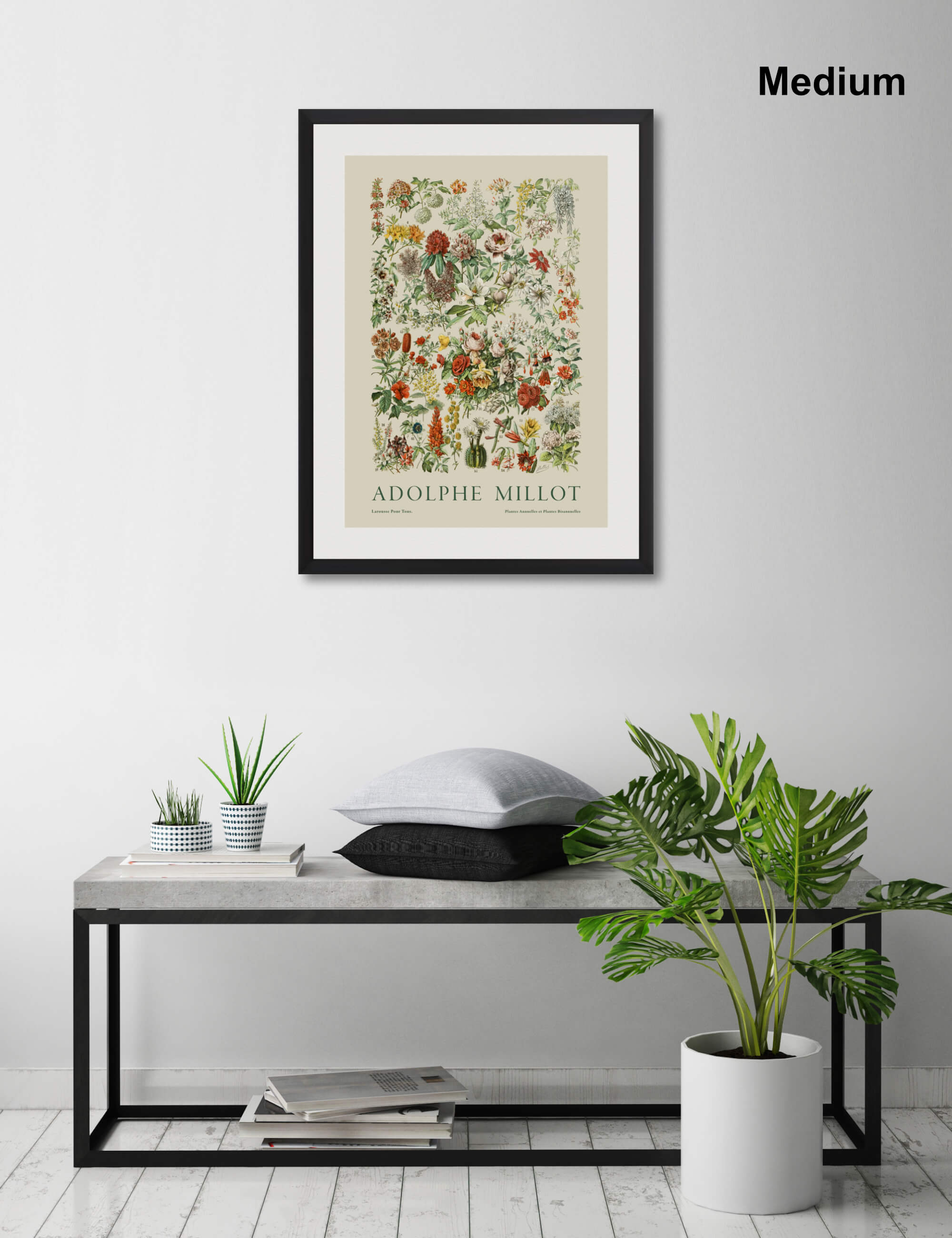 Fleurs 1 by Adolphe Millot Wall Art for Living Room