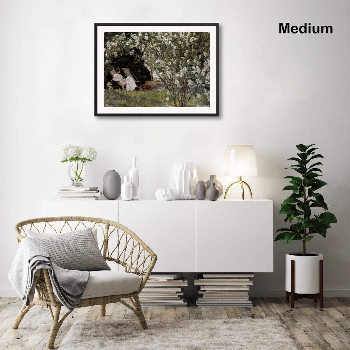 Marie in a Deckchair Reading by Peder Severin Kroyer Wall Art for Living Room