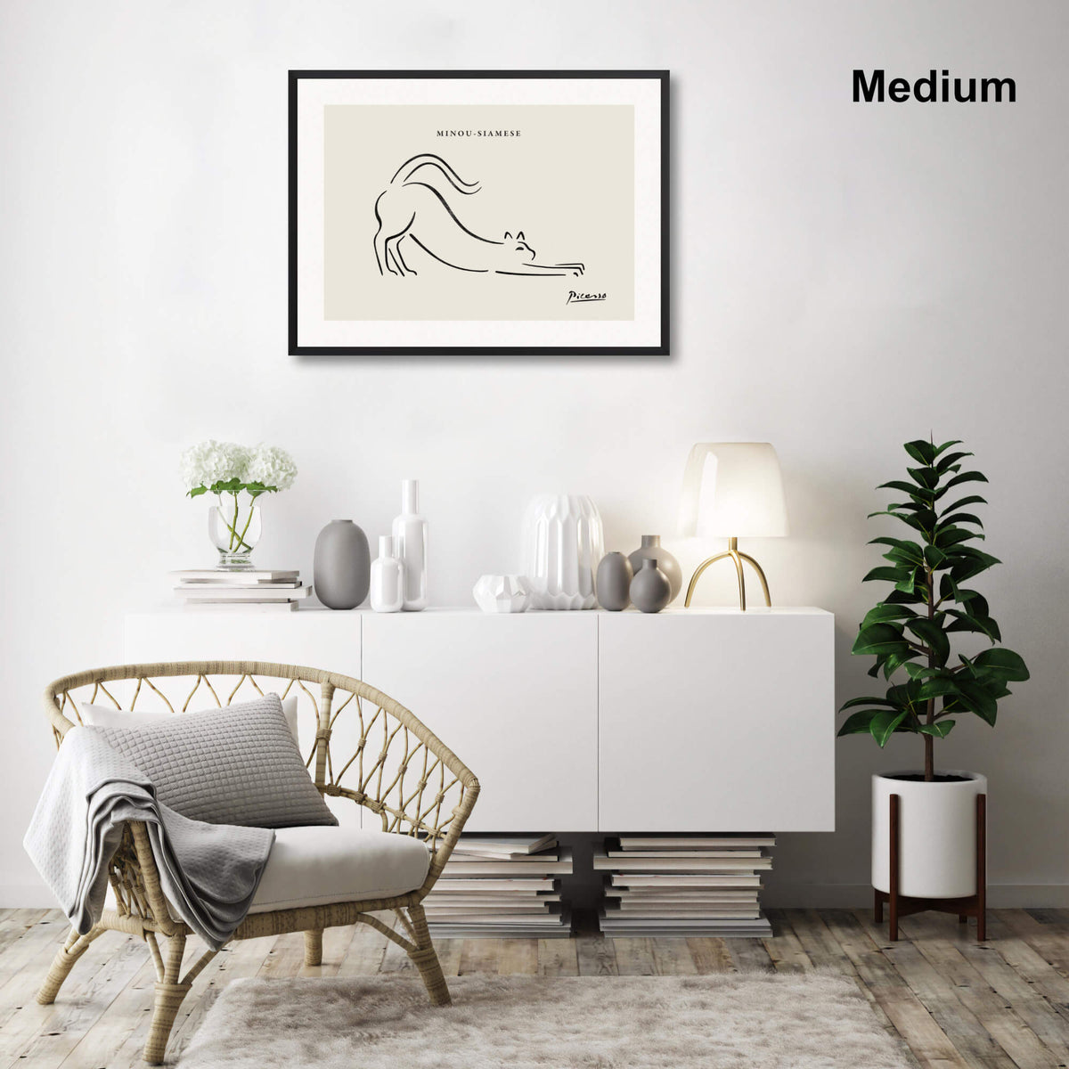Minou Siamese by Pablo Picasso Wall Art for Living Room