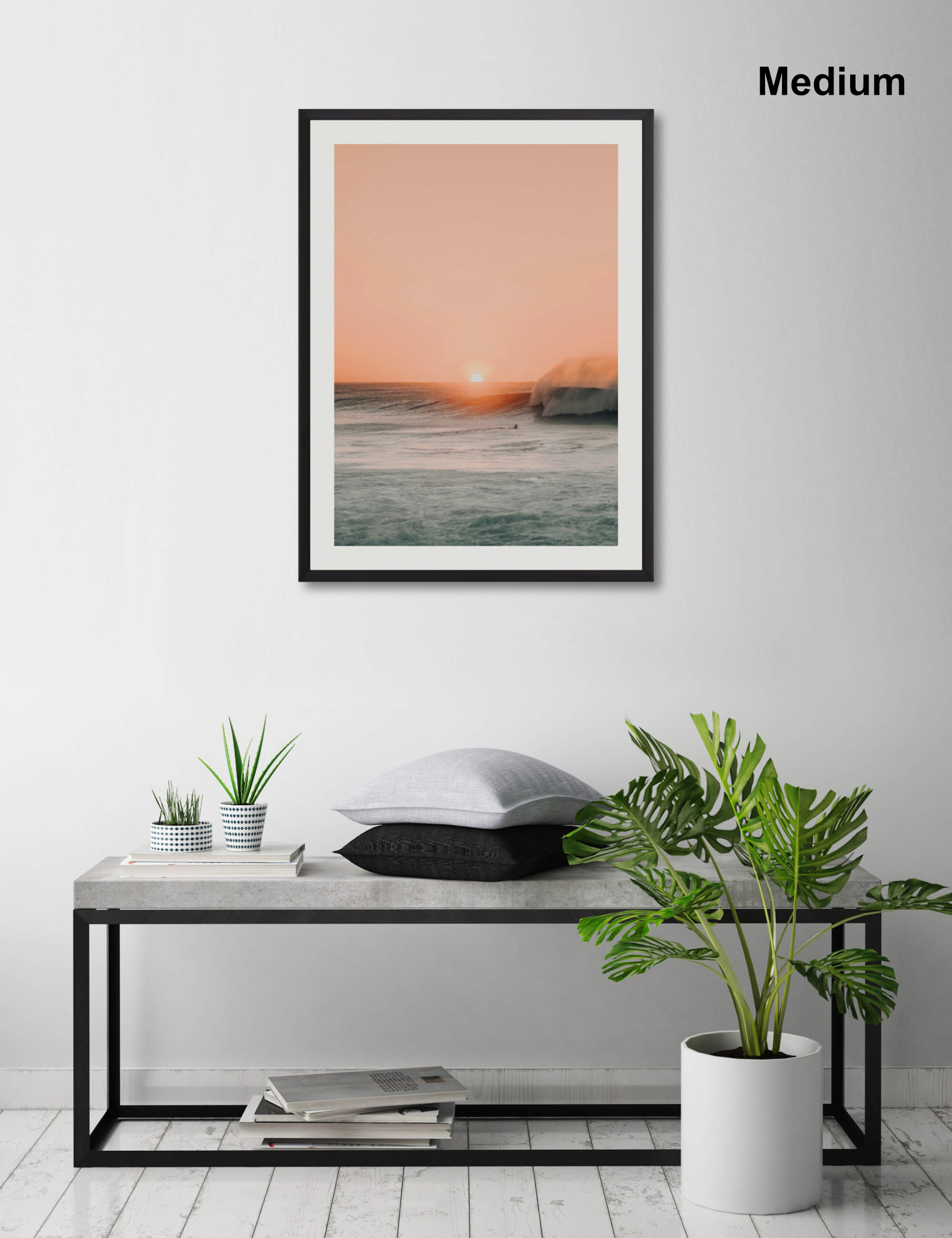 Peach Sunset Wall Art for Living Room