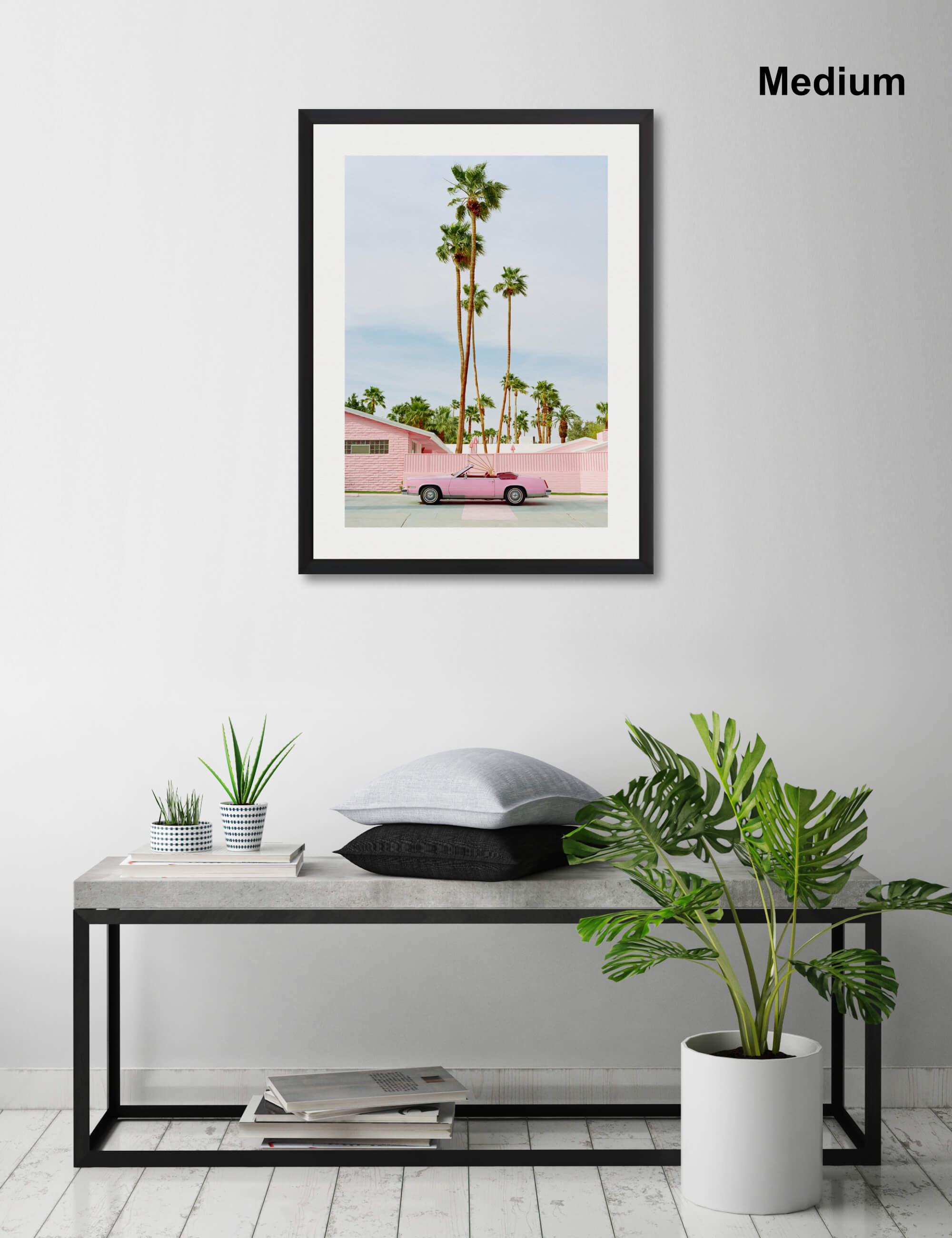 Pink Palm Springs by Bethany Young Wall Art for Living Room