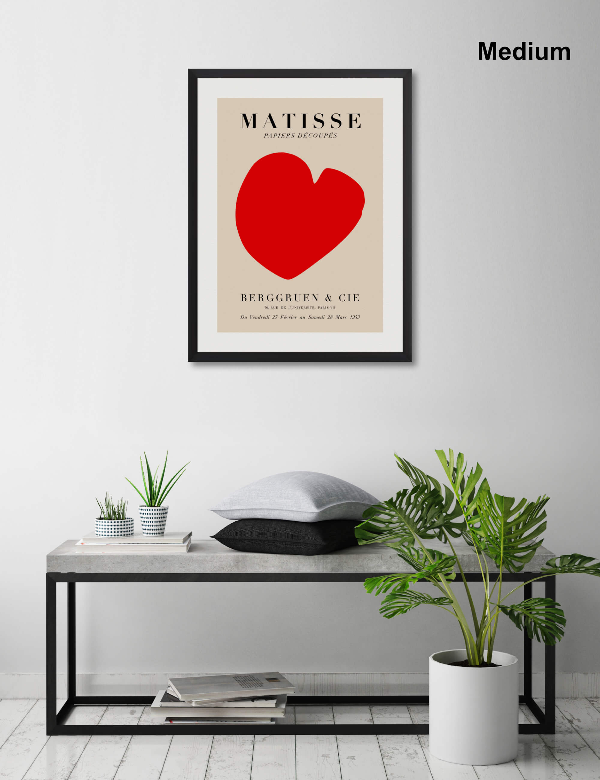 The Heart Papiers Decoupes by Henri Matisse Wall Art for Living Room