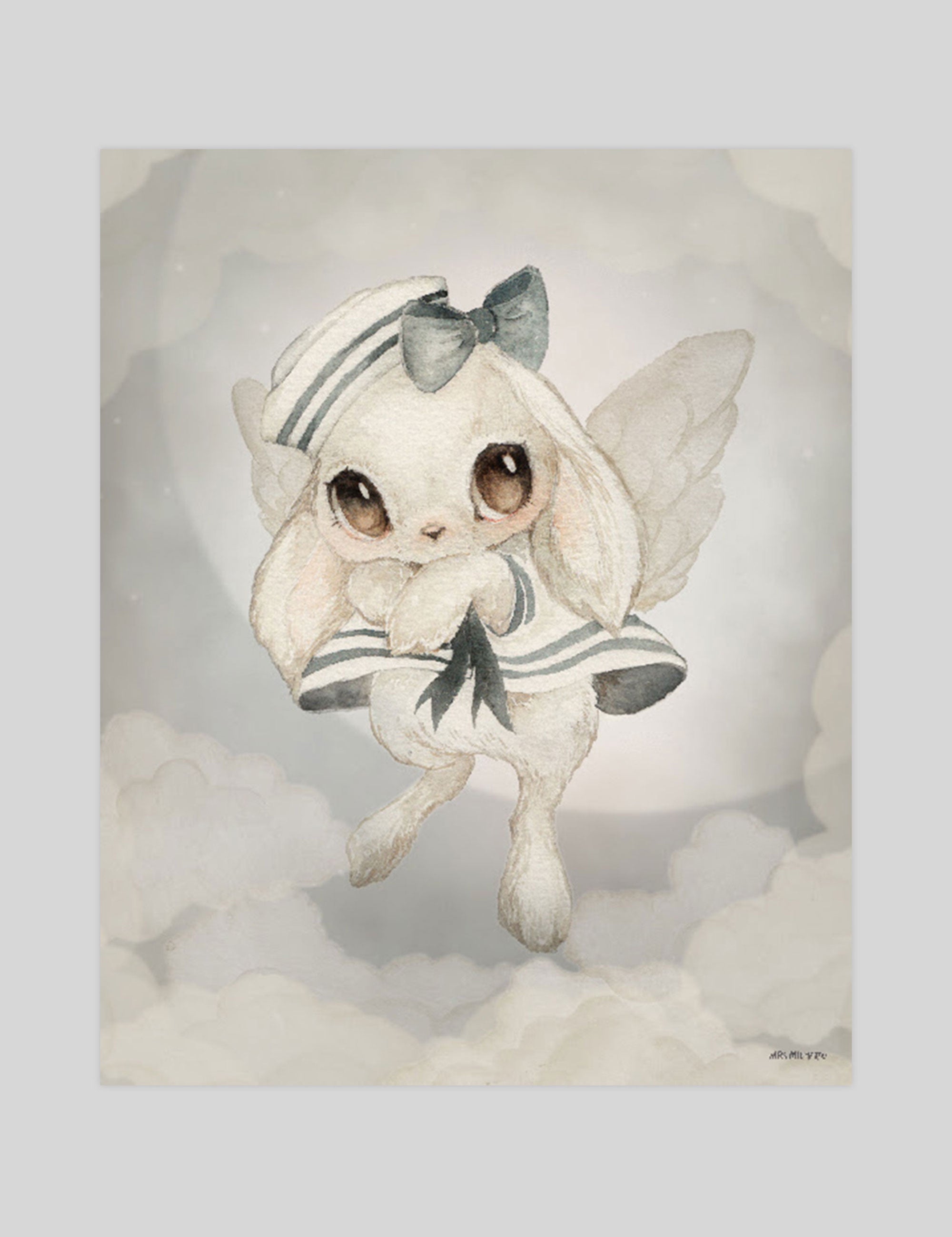 Mrs Mighetto Miss Vega gallery quality art print produced using 100% cotton rag textured art paper and pigment based archival inks in New Zealand.