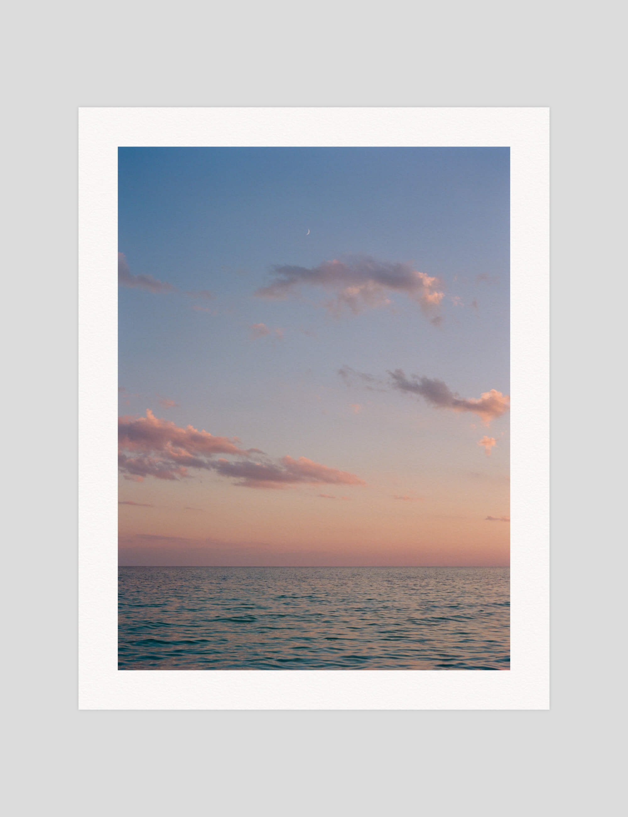 Bethany Young Ocean Moon gallery quality art print produced using 100% cotton rag textured art paper and pigment based archival inks in New Zealand.