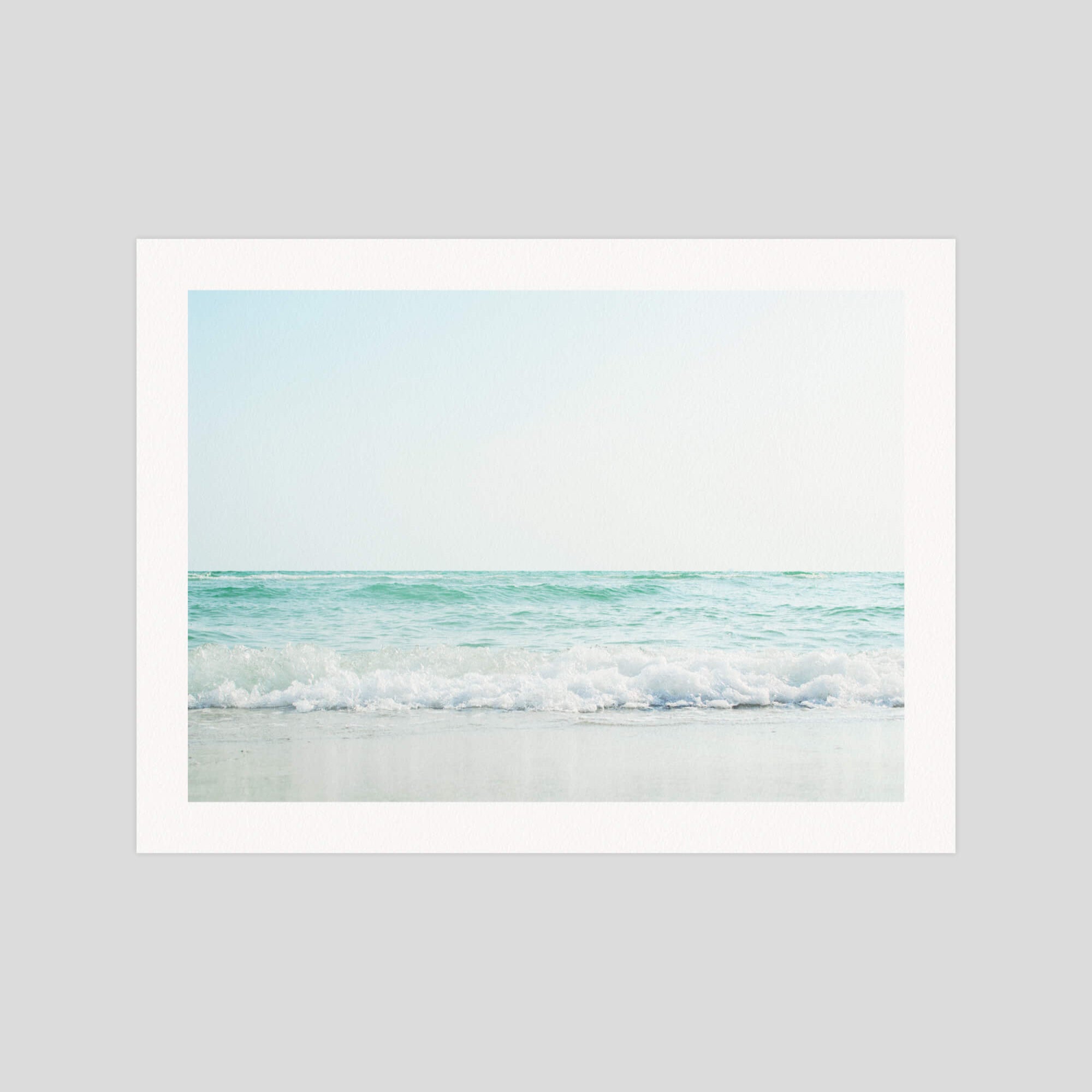 Ocean View gallery quality art print produced using 100% cotton rag textured art paper and pigment based archival inks in New Zealand.