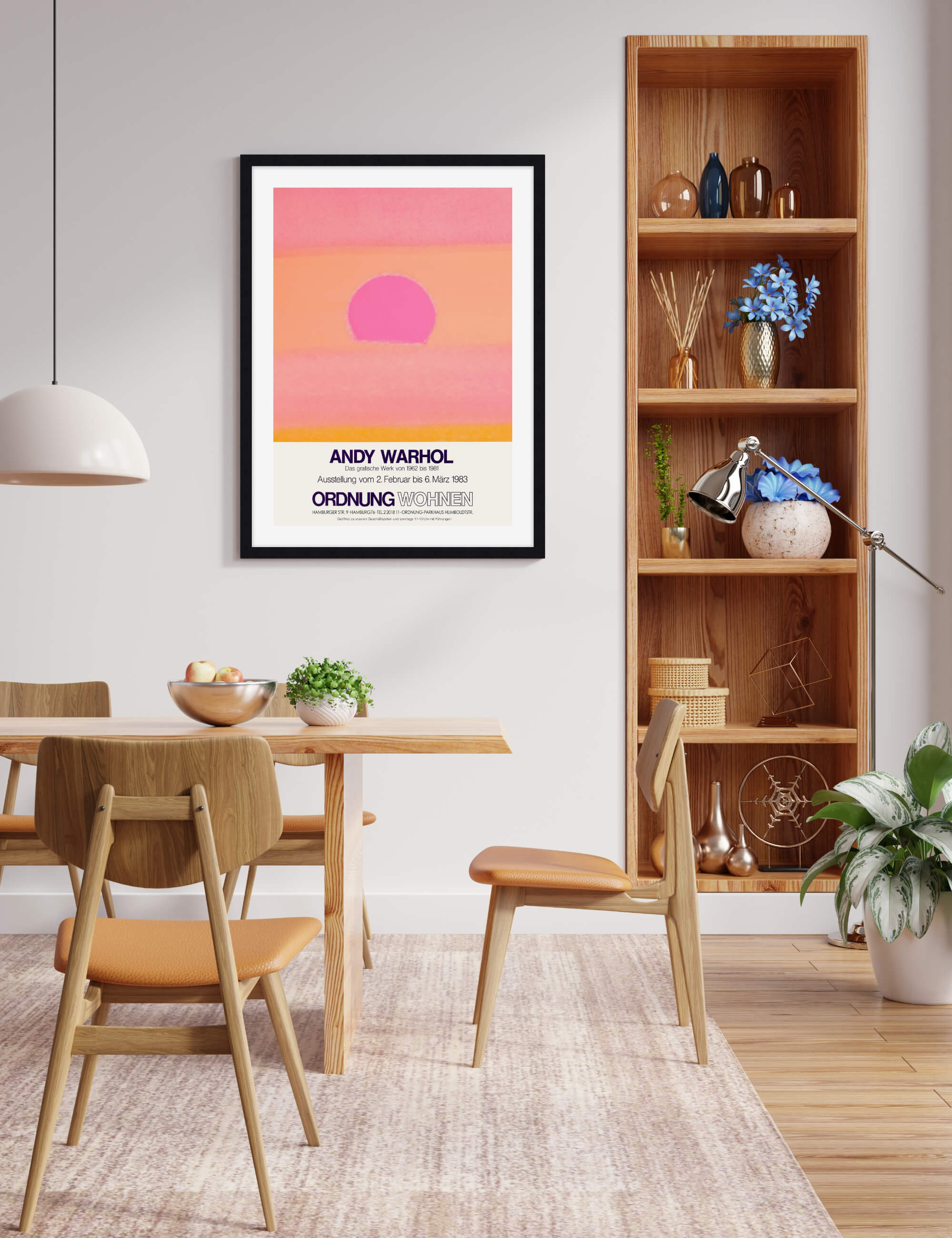 Warhol Ordnung Wohnen 1983 by Andy Warhol Wall Art for Dining Room