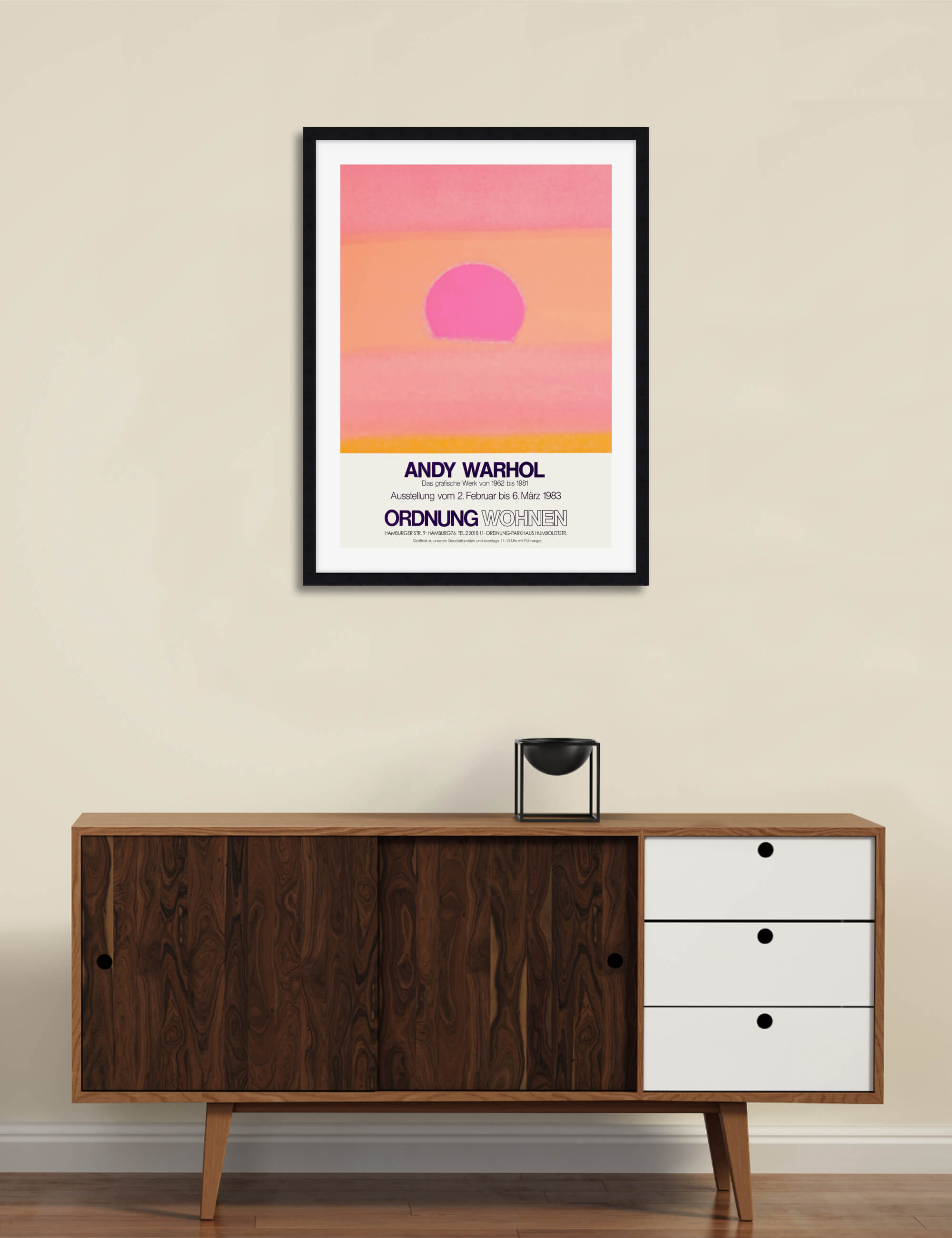 Warhol Ordnung Wohnen 1983 by Andy Warhol Wall Art for Living Room