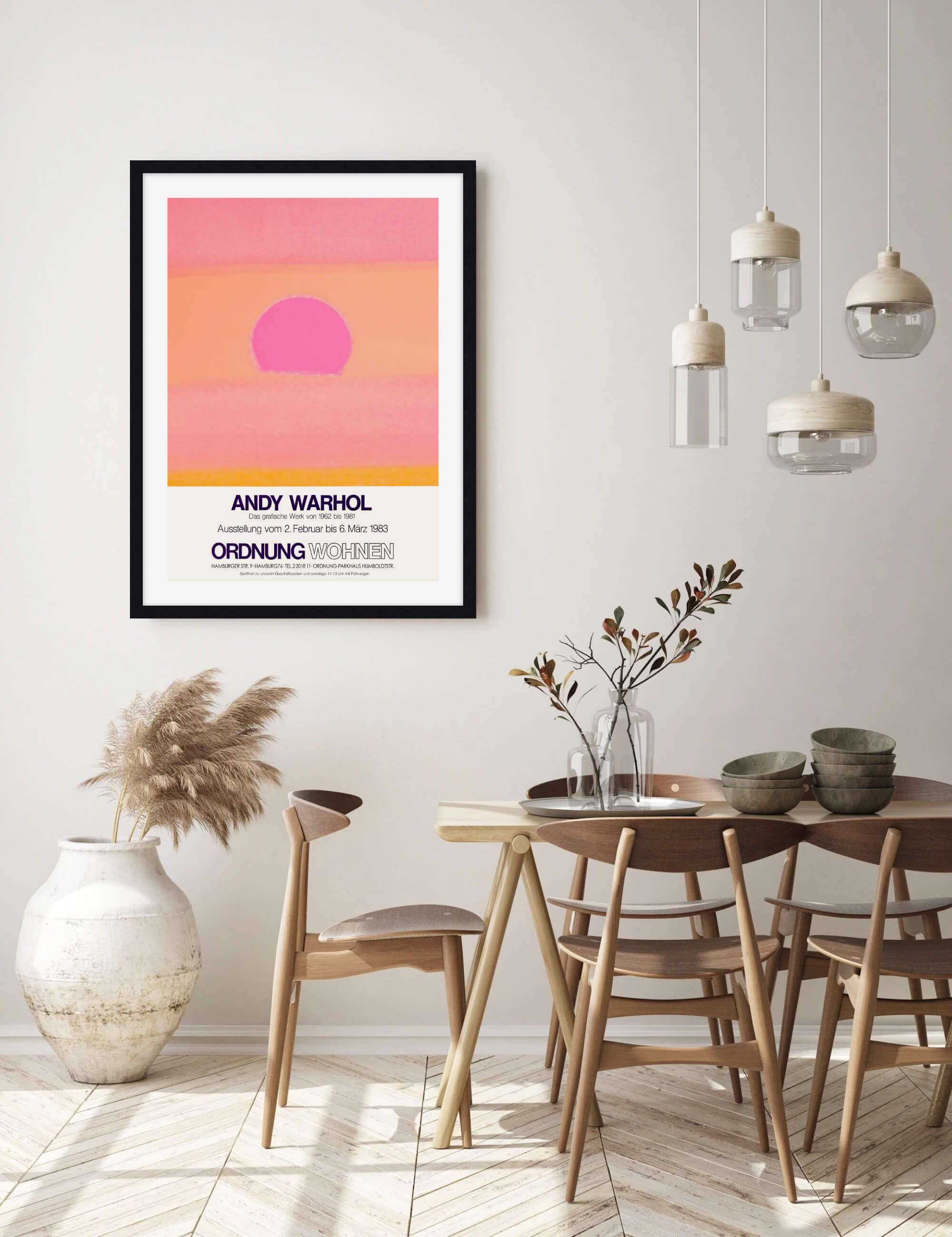 Warhol Ordnung Wohnen 1983 by Andy Warhol Wall Art for Dining Room