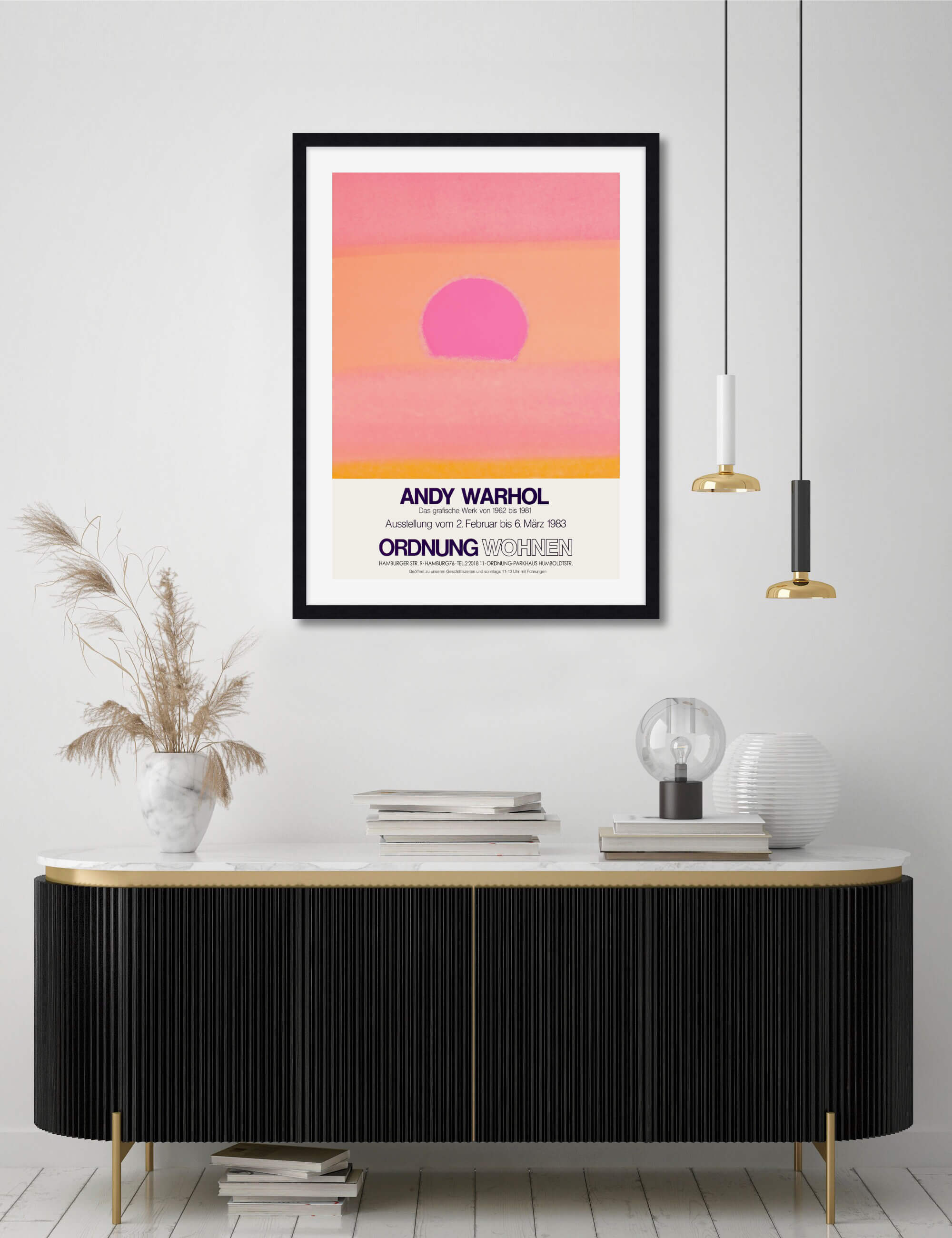 Warhol Ordnung Wohnen 1983 by Andy Warhol Wall Art for Living Room