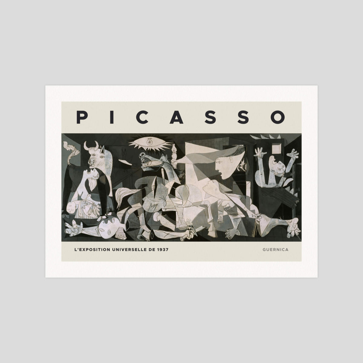 Pablo Picasso Picasso Guernica 1937 gallery quality art print produced using 100% cotton rag textured art paper and pigment based archival inks in New Zealand.