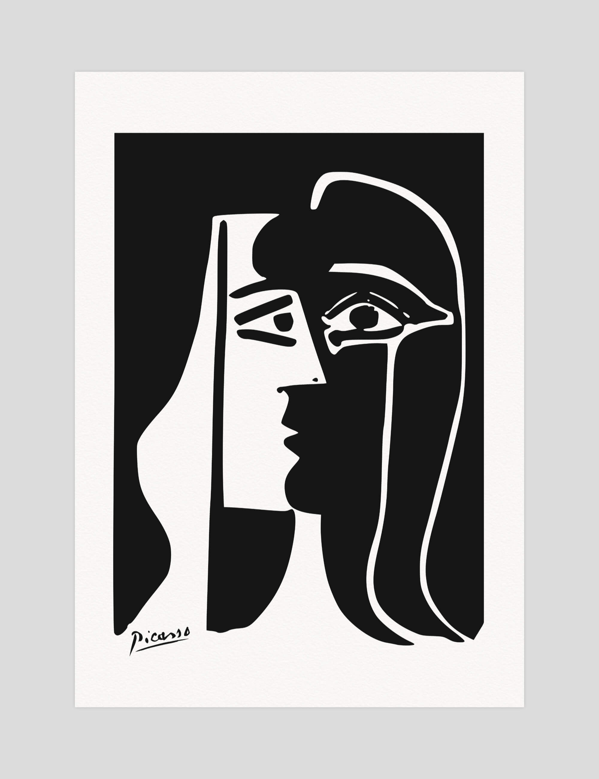 Pablo Picasso Tete de femme gallery quality art print produced using 100% cotton rag textured art paper and pigment based archival inks in New Zealand.