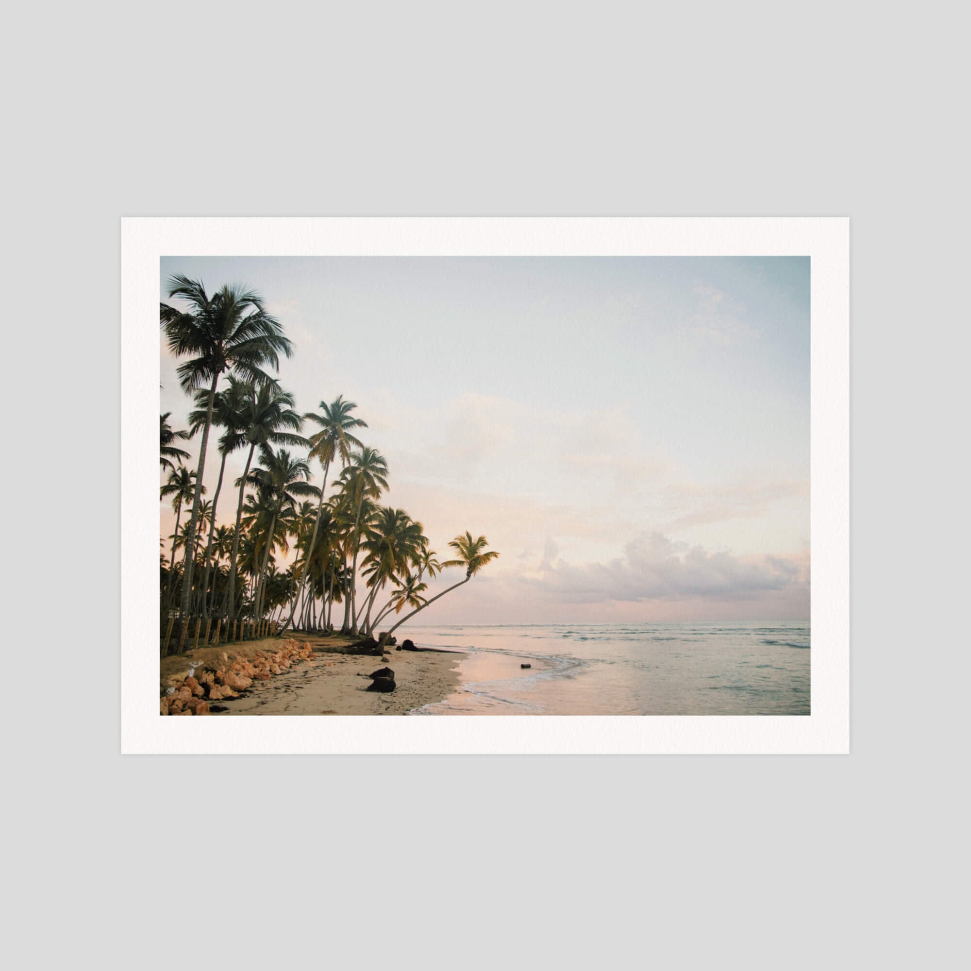 Palm Beach gallery quality art print produced using 100% cotton rag textured art paper and pigment based archival inks in New Zealand.