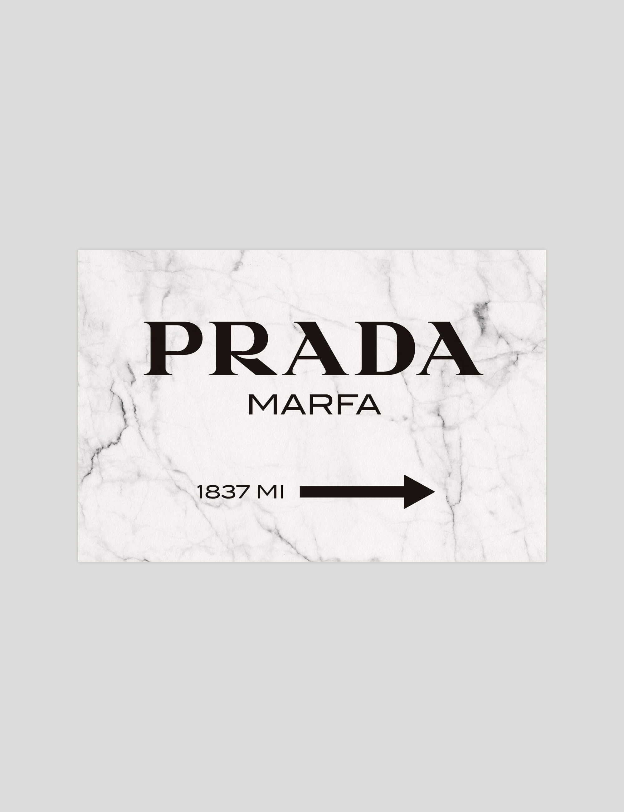 Prada Marfa Marble Art Print | Pop Motif