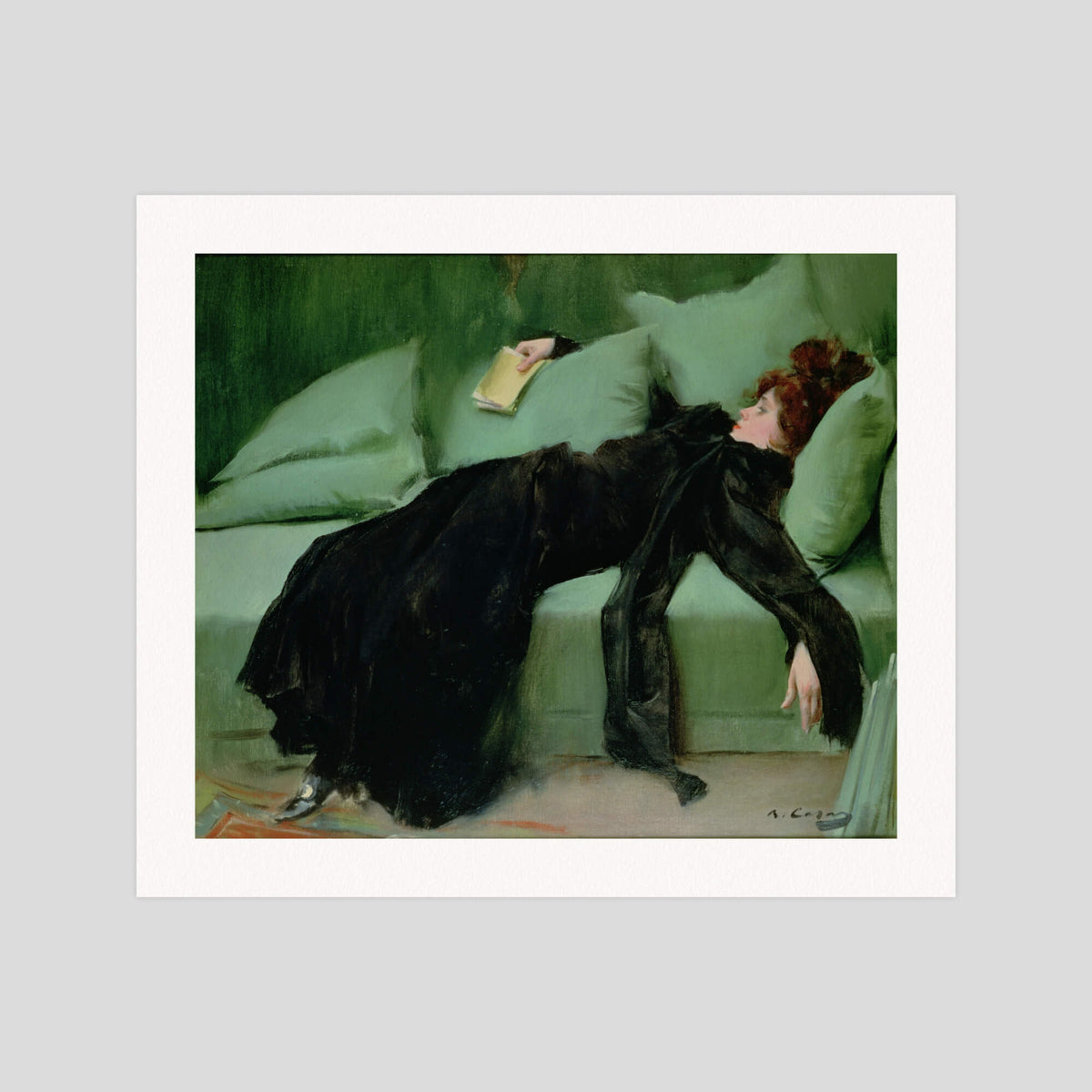 Ramon Casas The Young Decadent gallery quality art print produced using 100% cotton rag textured art paper and pigment based archival inks in New Zealand.