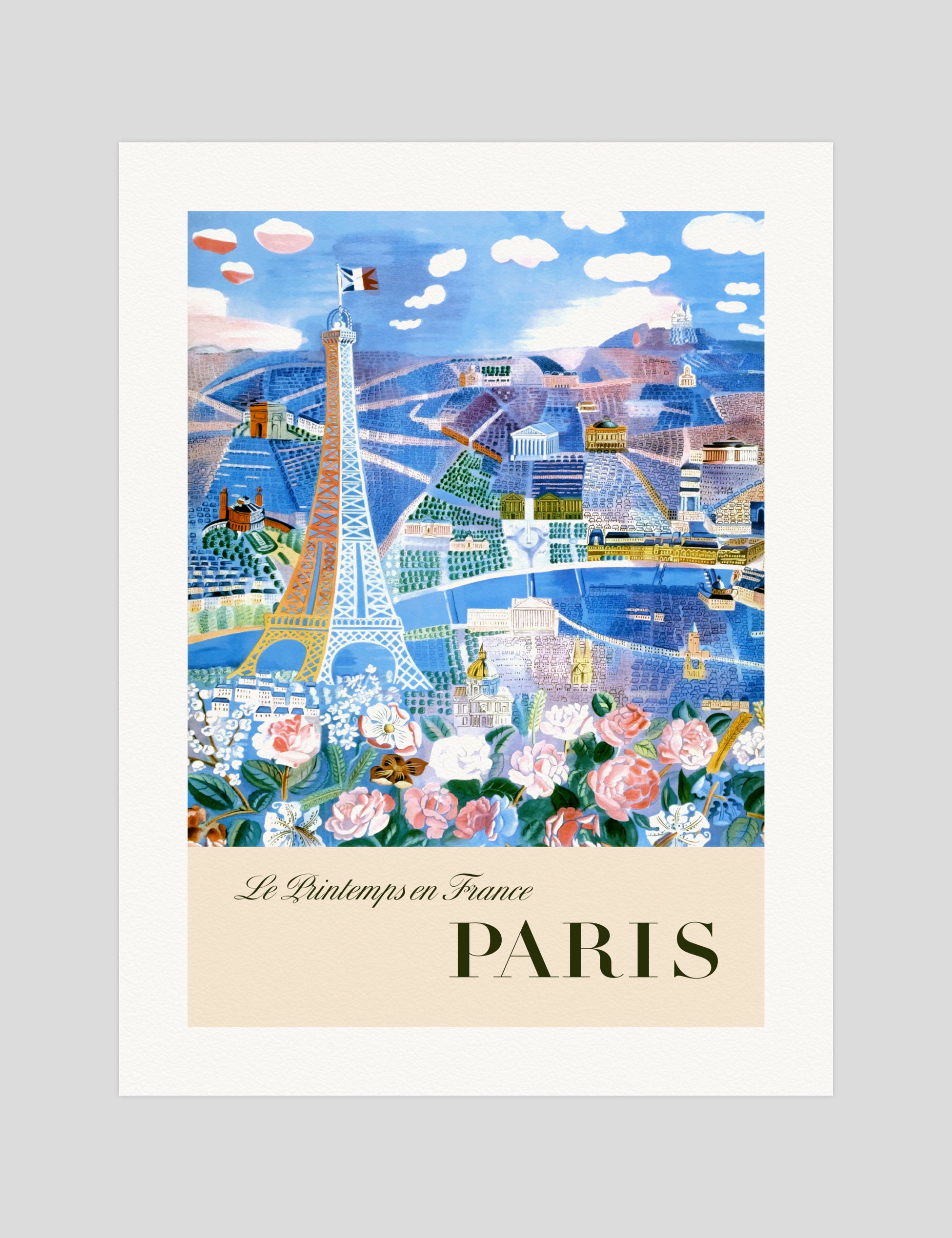Raoul Dufy Le Printemps en France gallery quality art print produced using 100% cotton rag textured art paper and pigment based archival inks in New Zealand.
