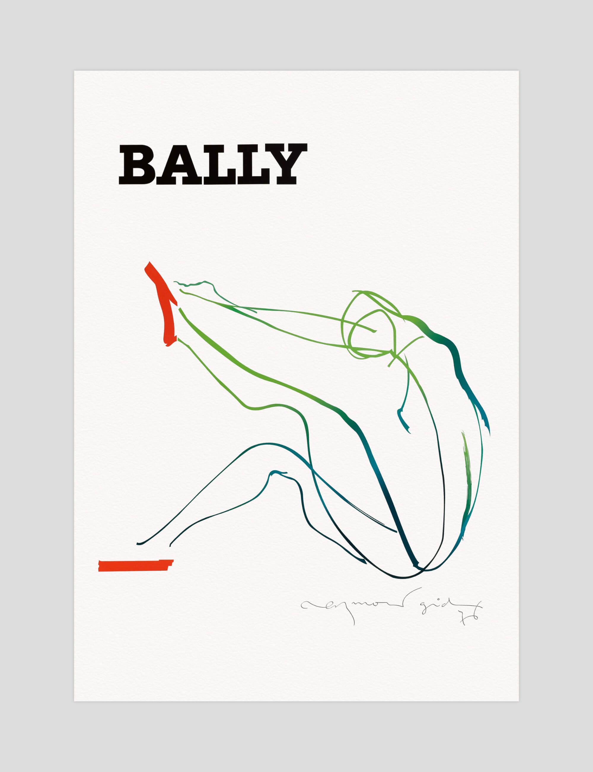 Raymond Gid Bally Shoelaces Femme gallery quality art print produced using 100% cotton rag textured art paper and pigment based archival inks in New Zealand.