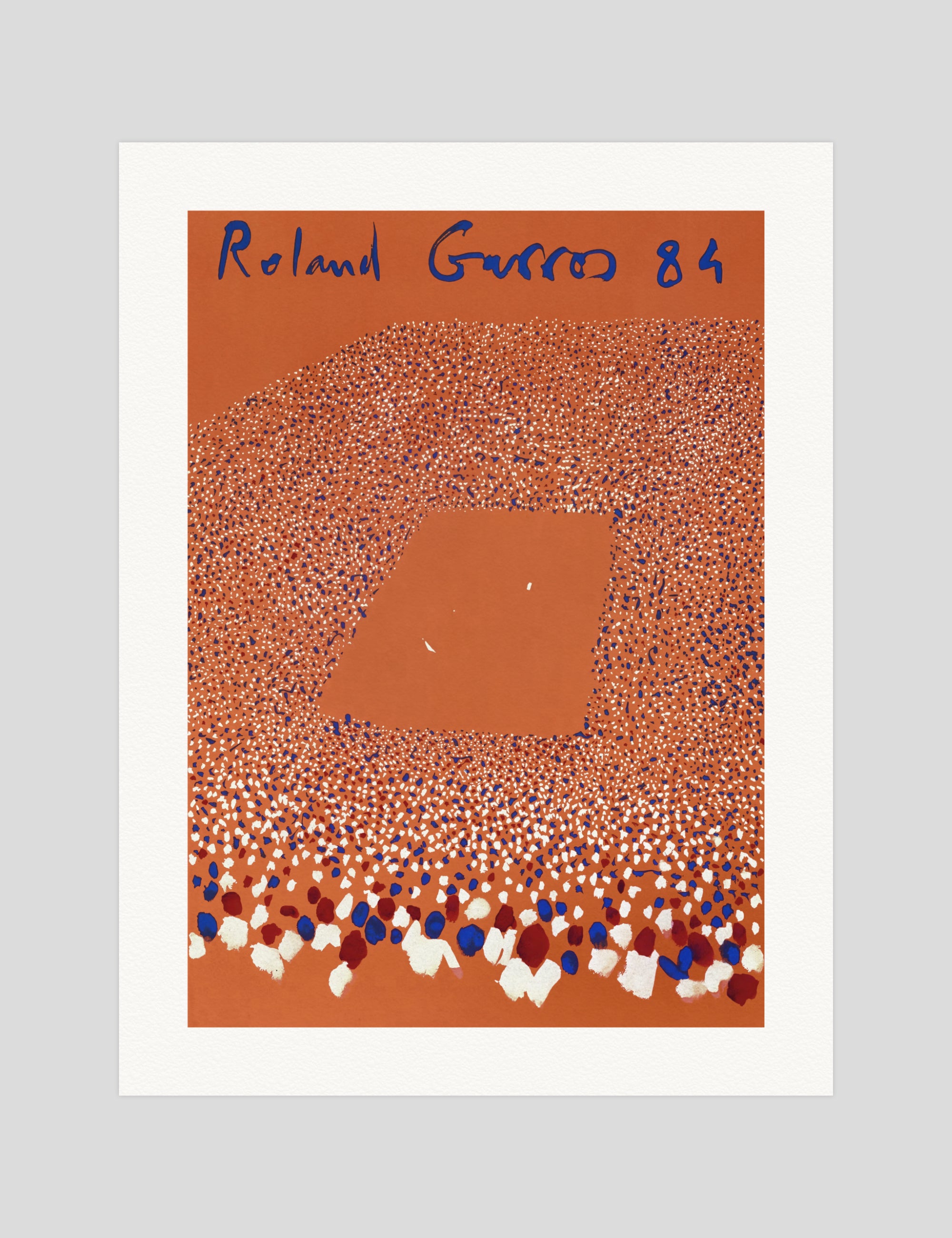 Gilles Aillaud Roland Garros 84 gallery quality art print produced using 100% cotton rag textured art paper and pigment based archival inks in New Zealand.