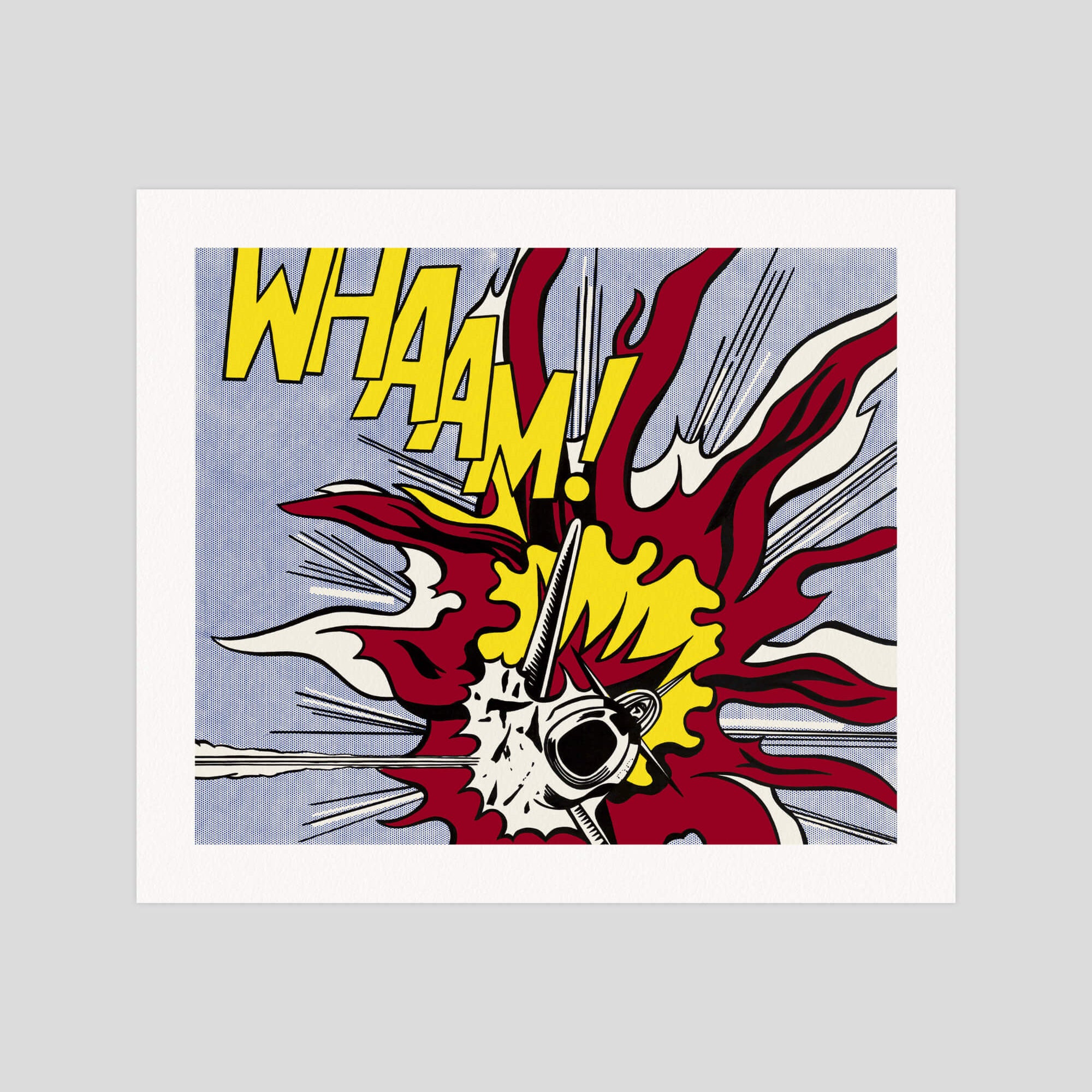 Roy Lichtenstein WHAAM (Panel 2) gallery quality art print produced using 100% cotton rag textured art paper and pigment based archival inks in New Zealand.