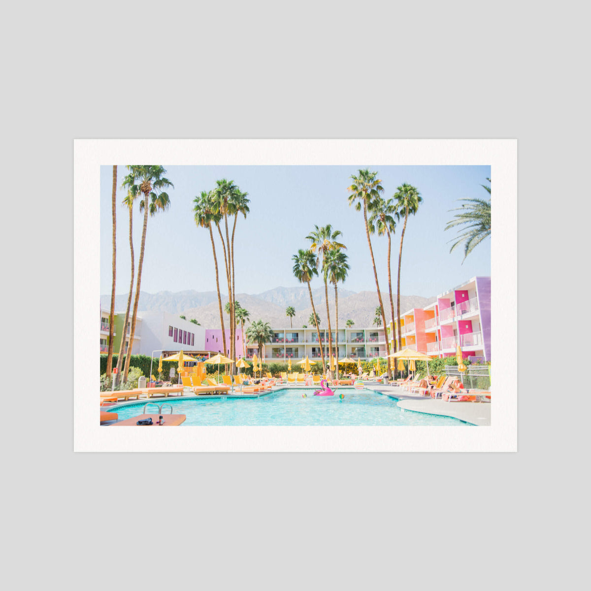 Saguaro Hotel Palm Springs gallery quality art print produced using 100% cotton rag textured art paper and pigment based archival inks in New Zealand.