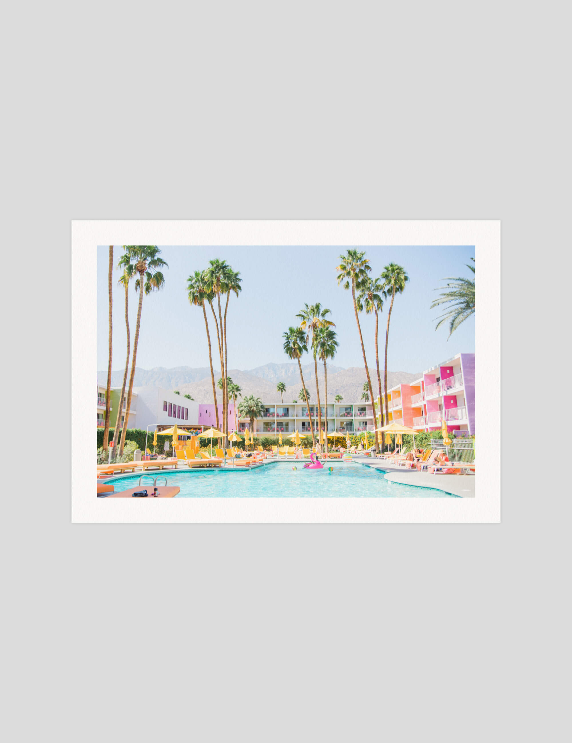 Saguaro Hotel Palm Springs gallery quality art print produced using 100% cotton rag textured art paper and pigment based archival inks in New Zealand.