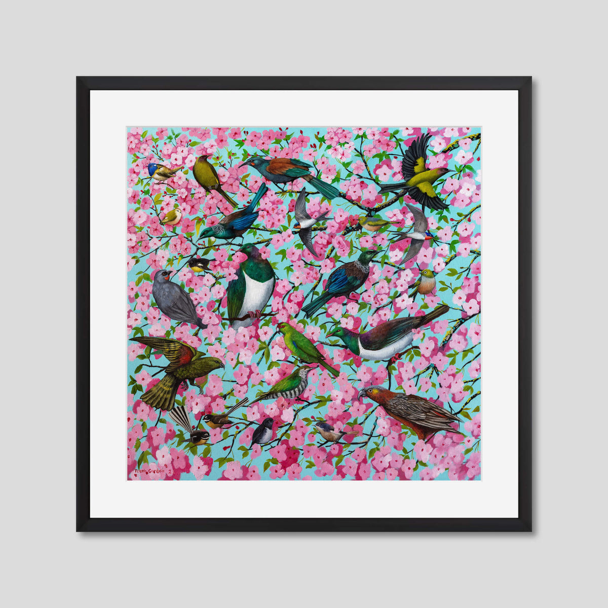 Sakura by Frank Gordon Art Print in Black Frame