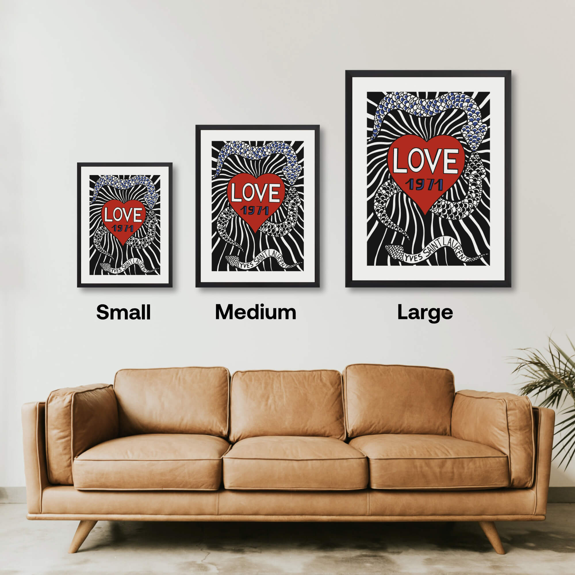 Yves Saint Laurent Love 1971 Art Print | Pop Motif