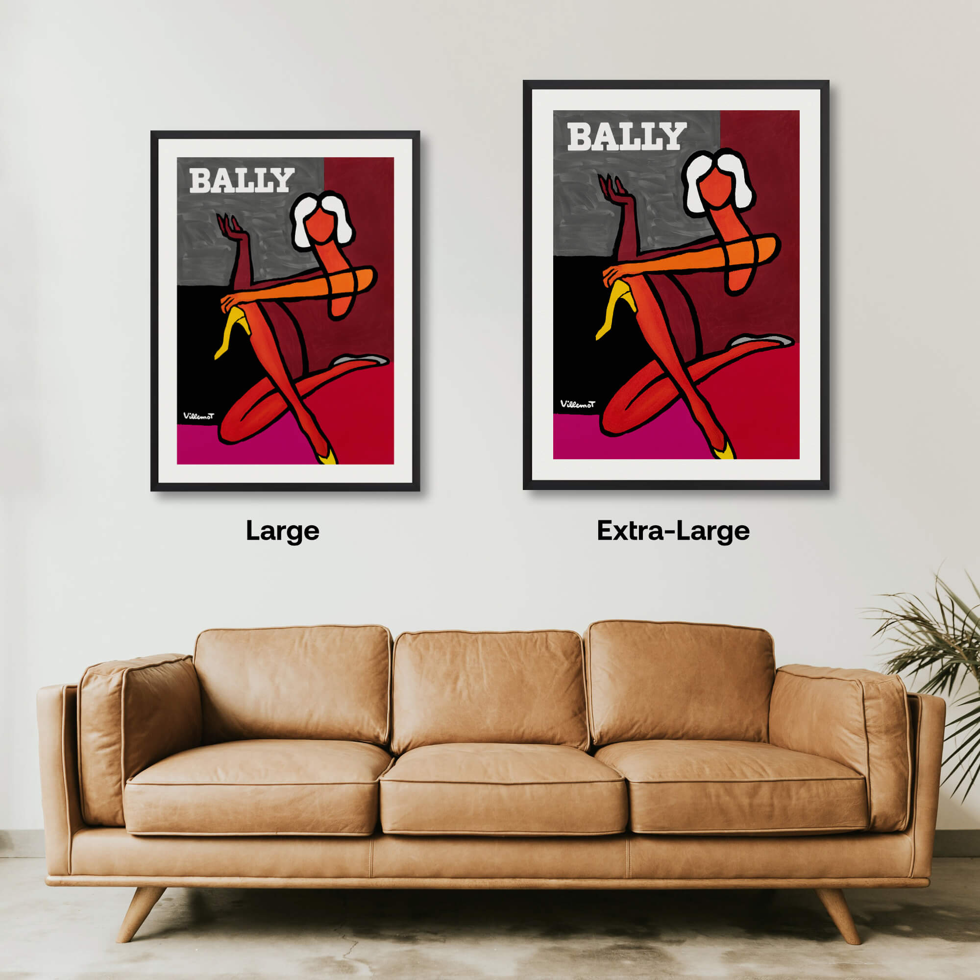 Bally Sitting Woman Art Print by Bernard Villemot | Pop Motif