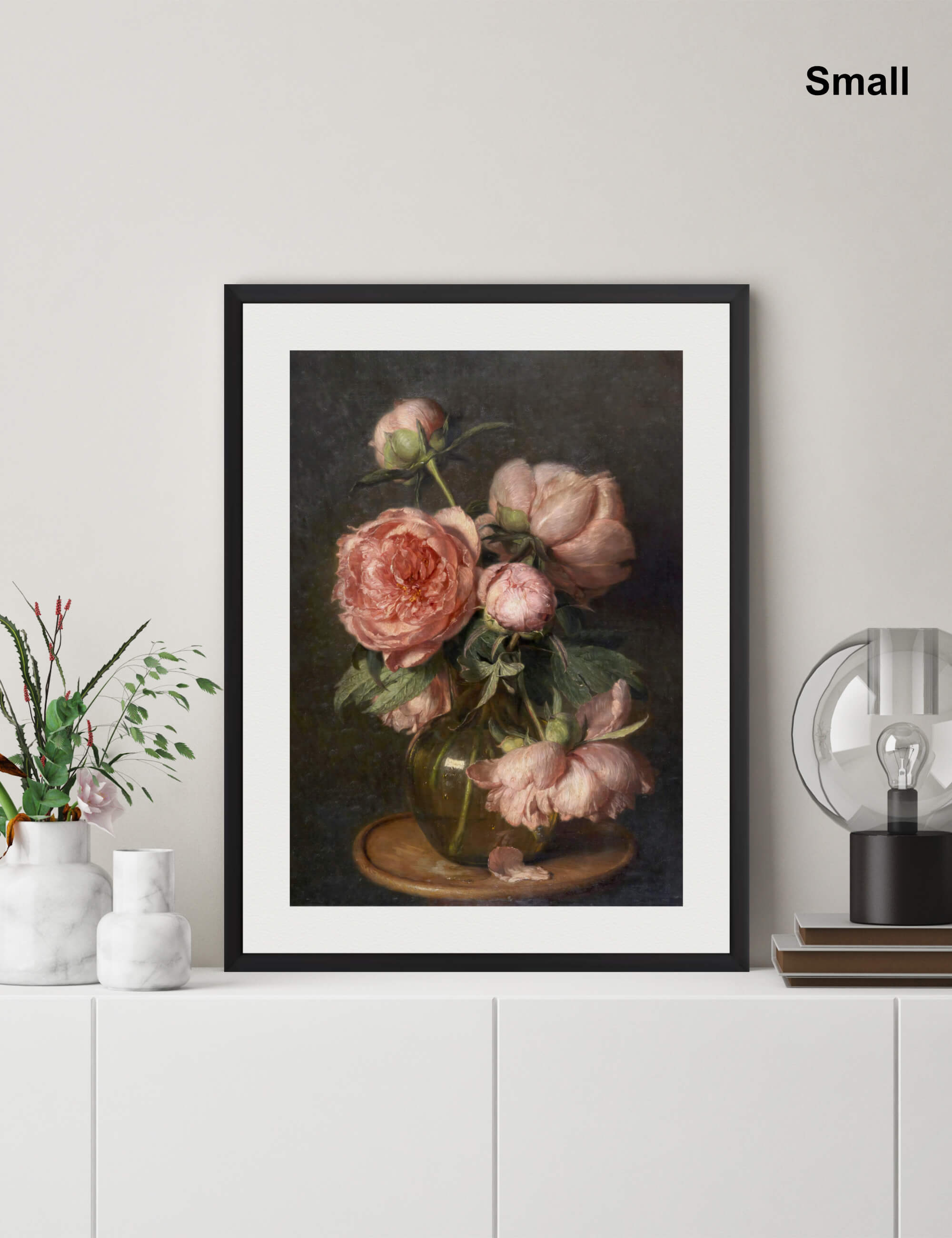 Peonies in a Round Glass Vase by Henri Fantin-Latour Wall Art