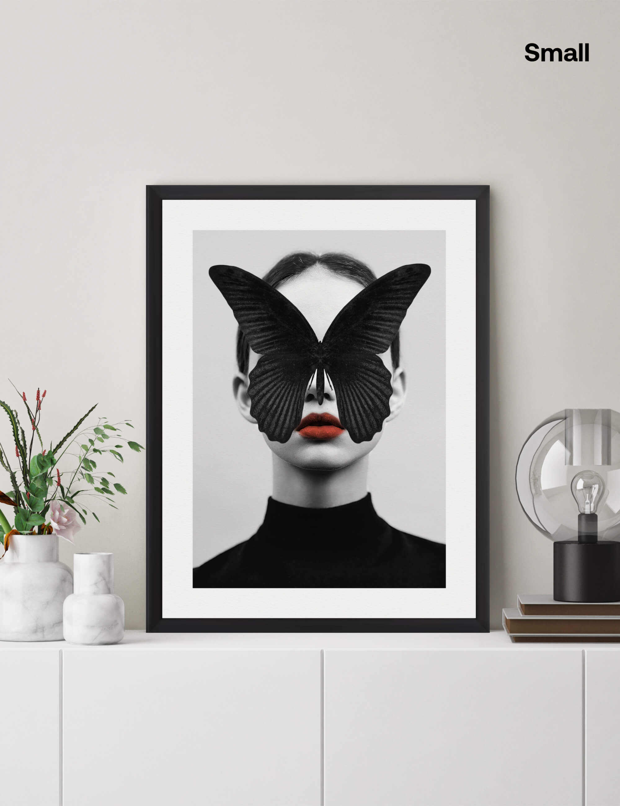 Black Butterfly by Dada22 Wall Art