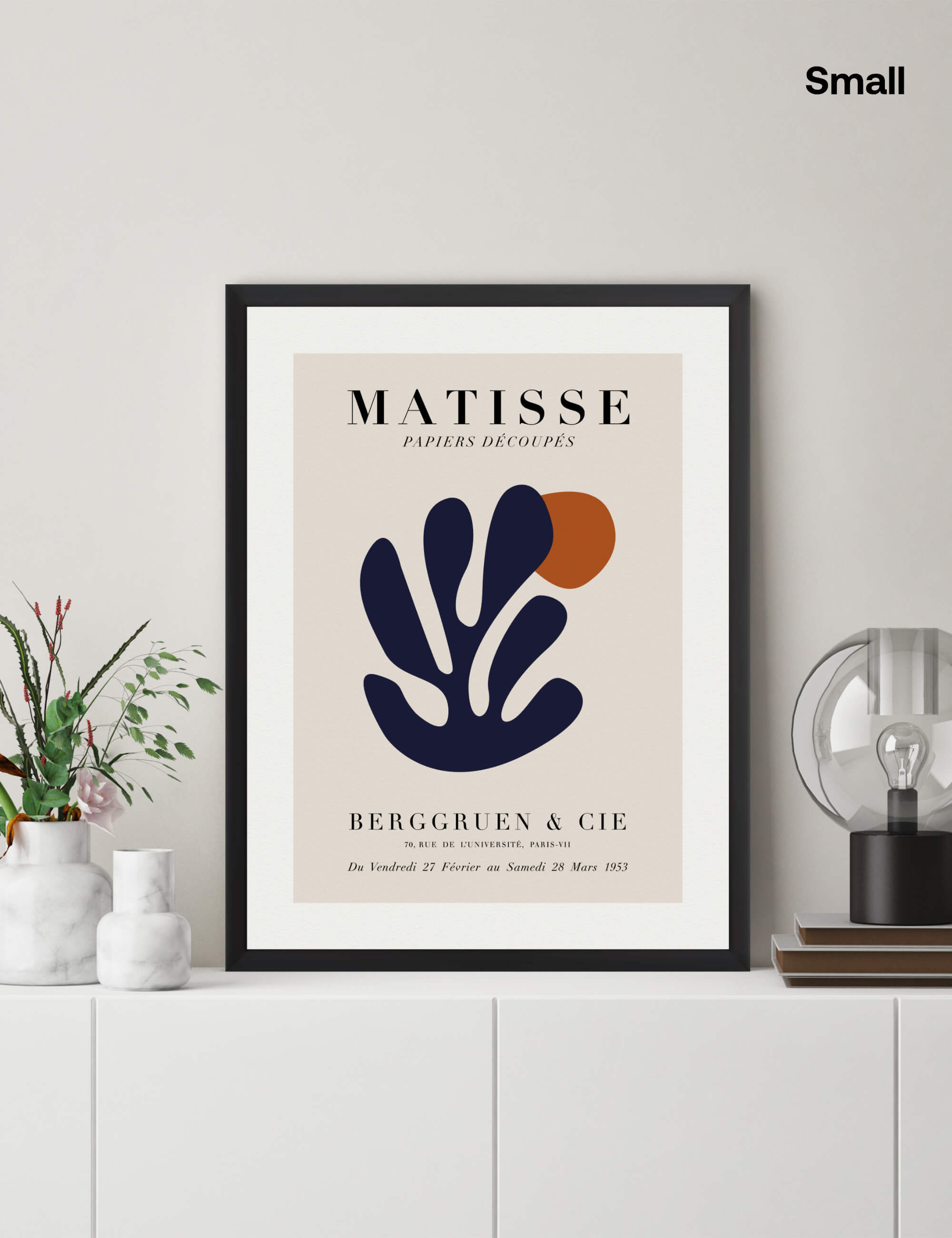 Papier Découpés Blue Coral Orange Sun by Henri Matisse Wall Art