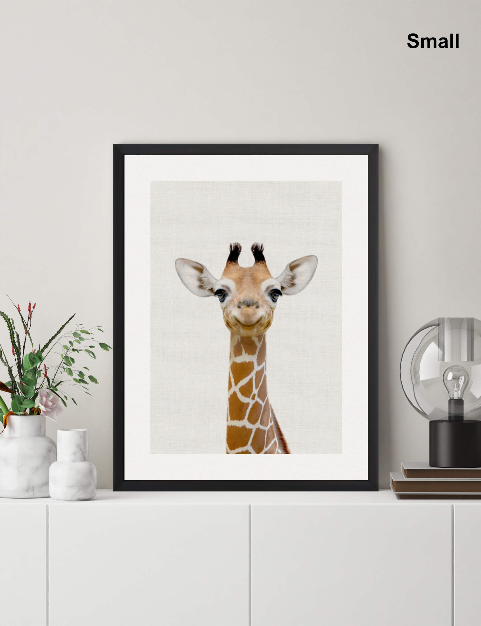 Baby Giraffe by Peekaboo Prints Wall Art