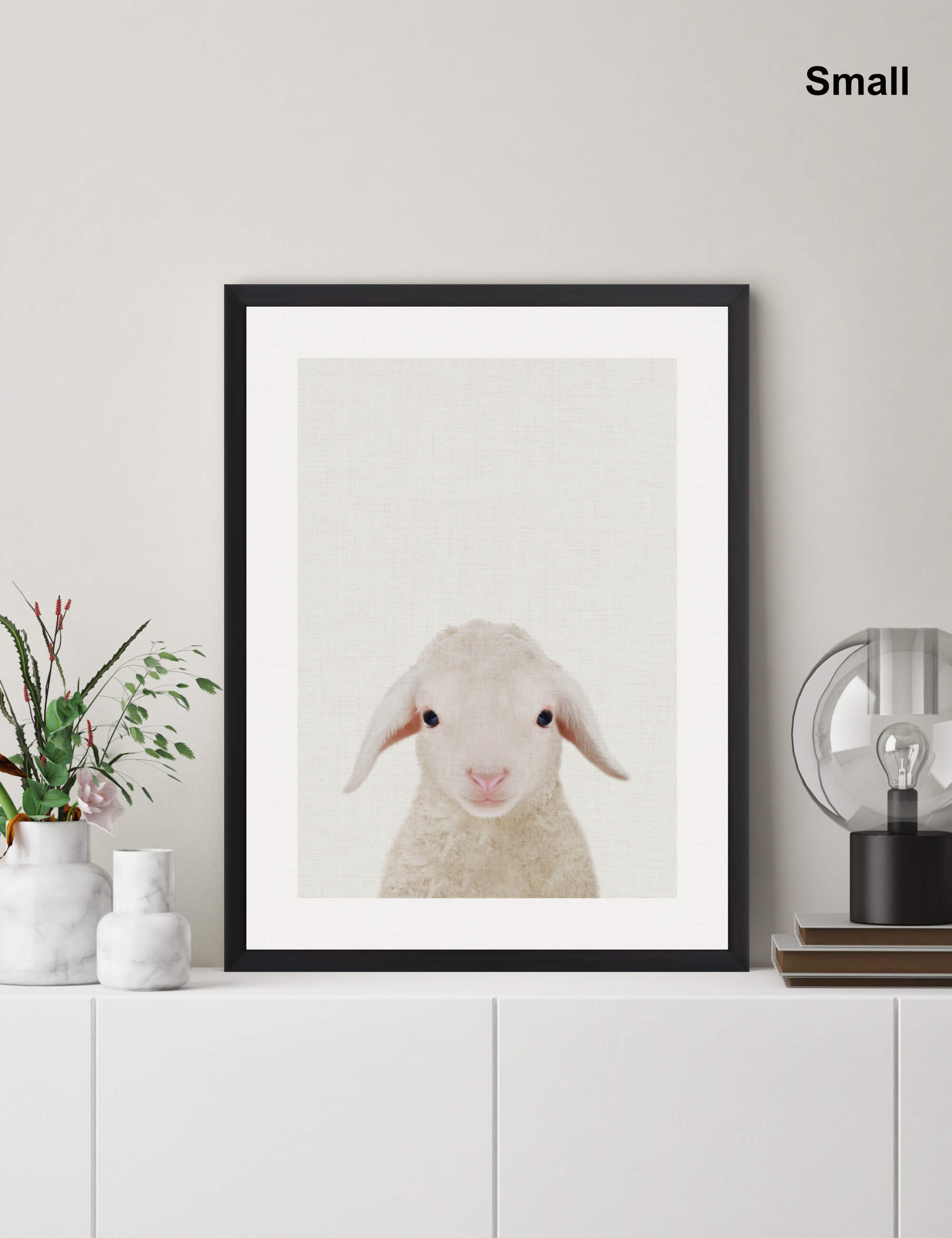 Baby Lamb by Peekaboo Prints Wall Art