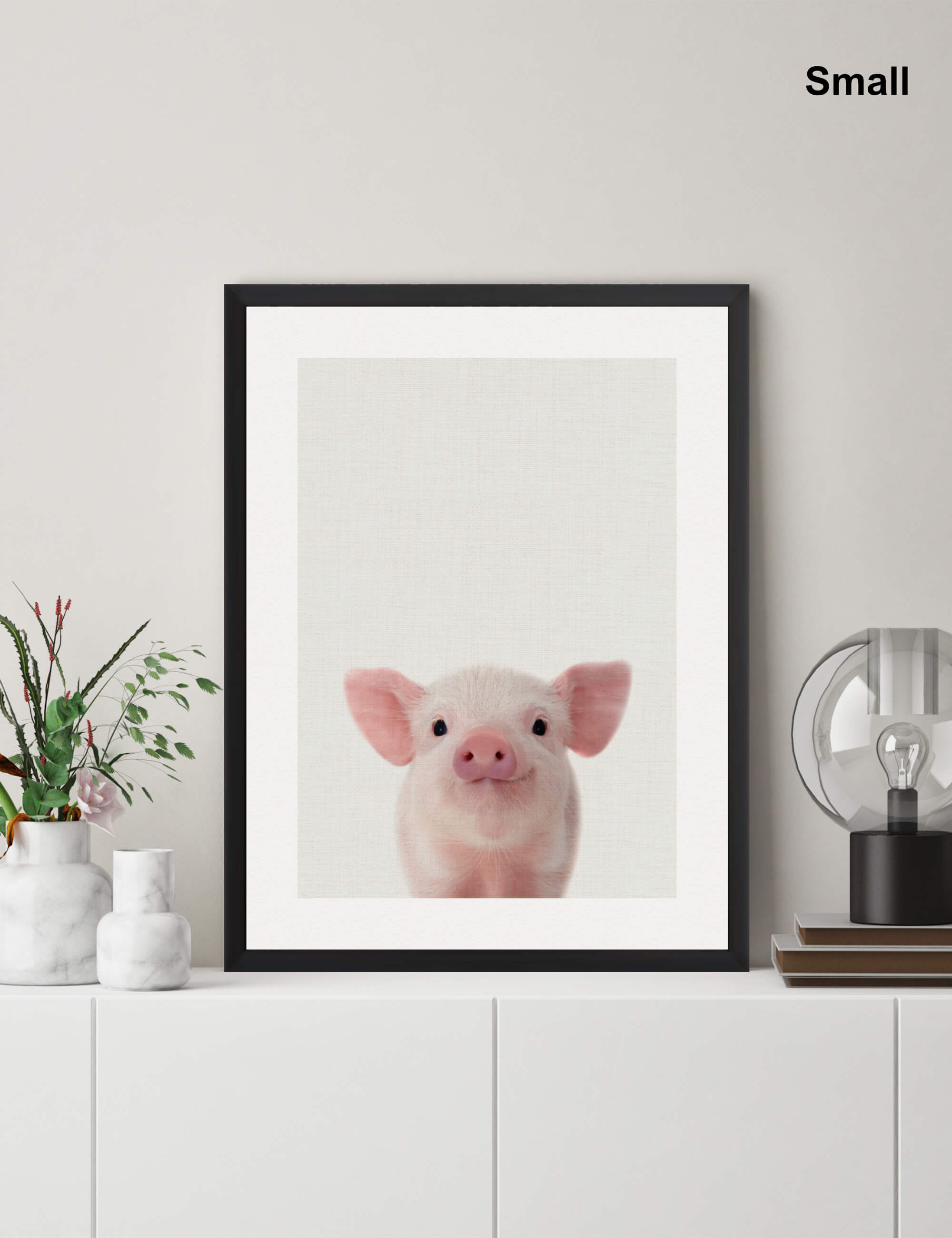 Baby Piglet by Peekaboo Prints Wall Art